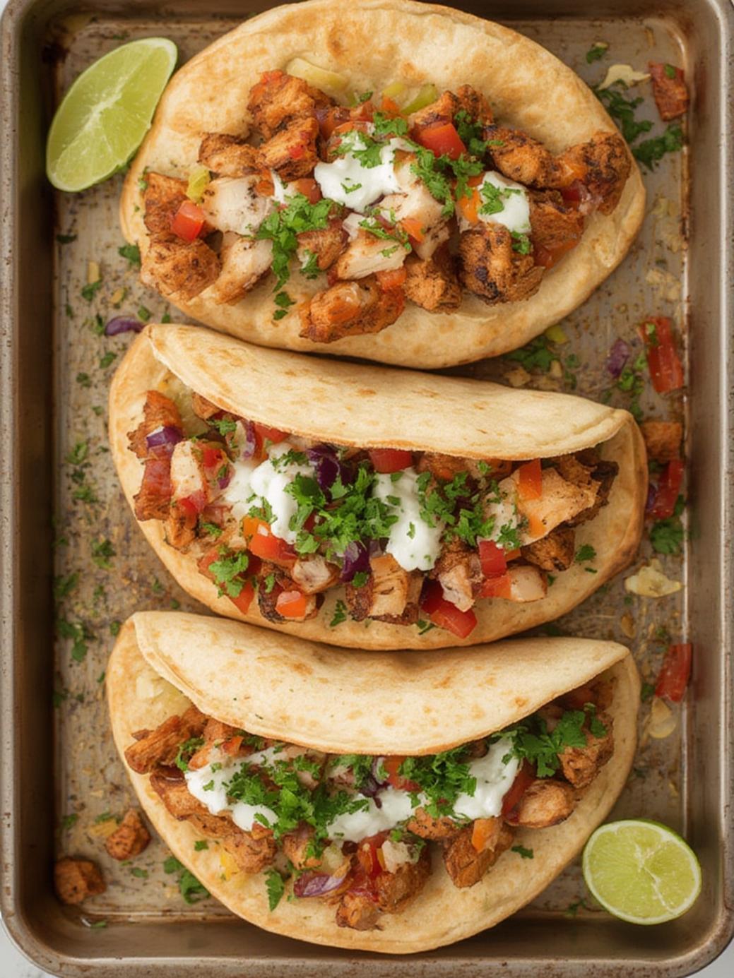 Easy Sheet Pan Chicken Pitas