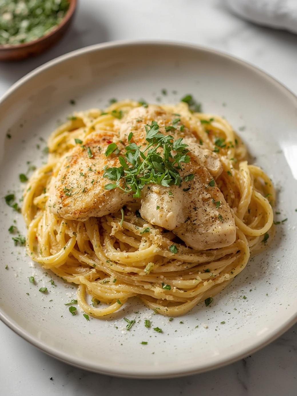 Garlic Parmesan Chicken Pasta