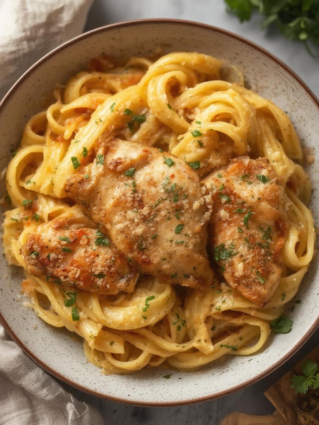 Garlic Parmesan Chicken Pasta