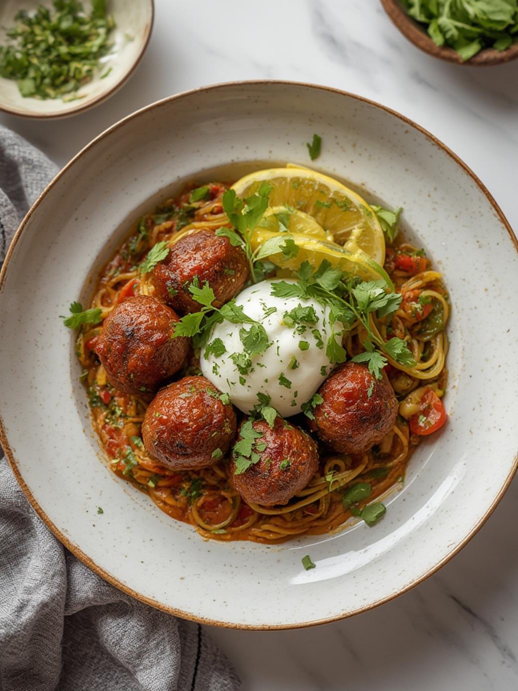 Greek Meatball Bowl Recipe