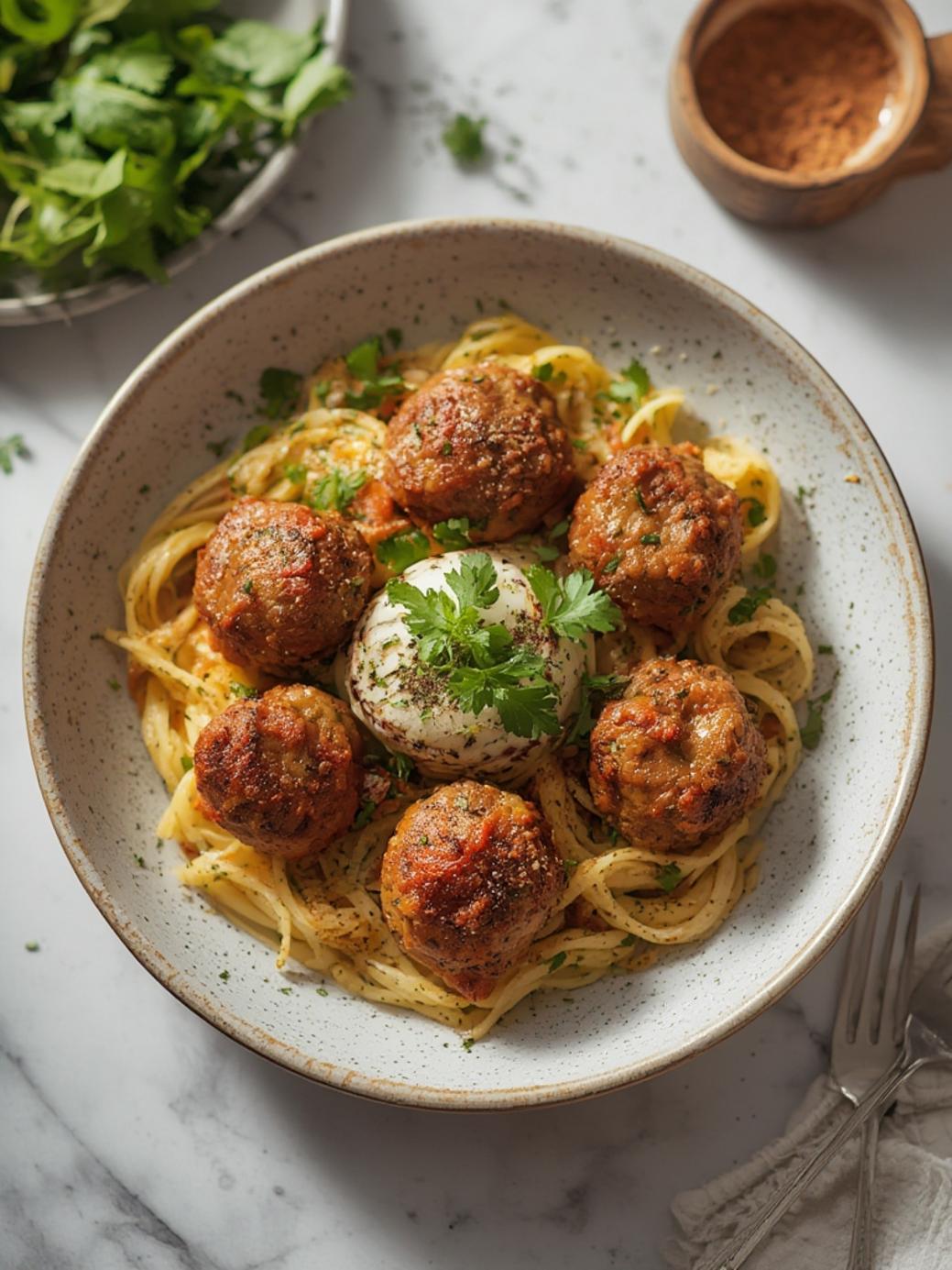 Greek Meatball Bowl Recipe