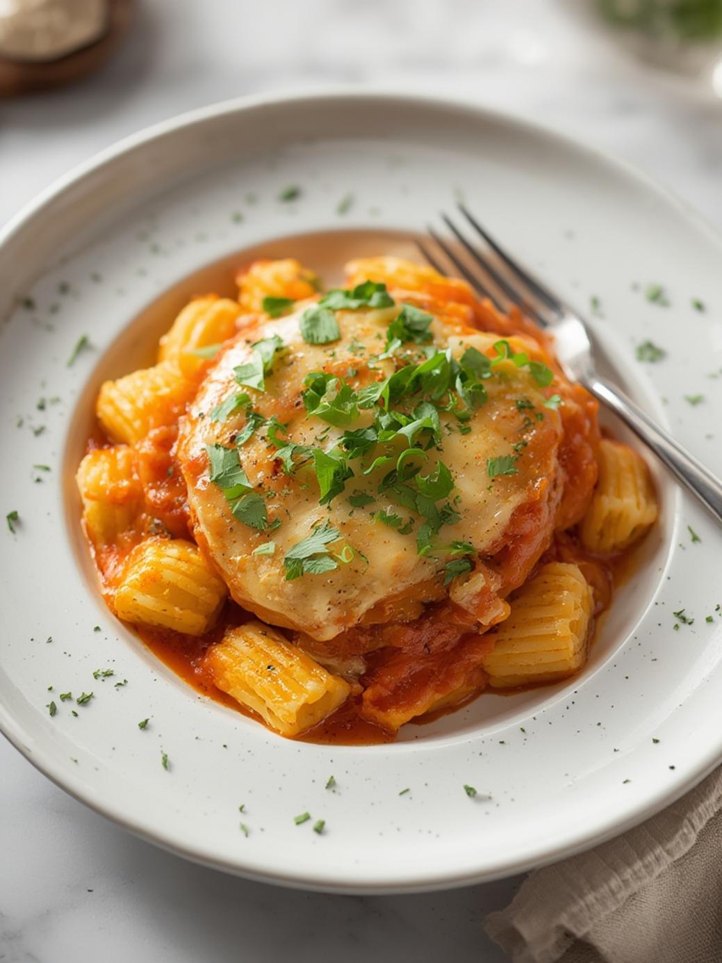 Healthy Chicken Parmesan Casserole