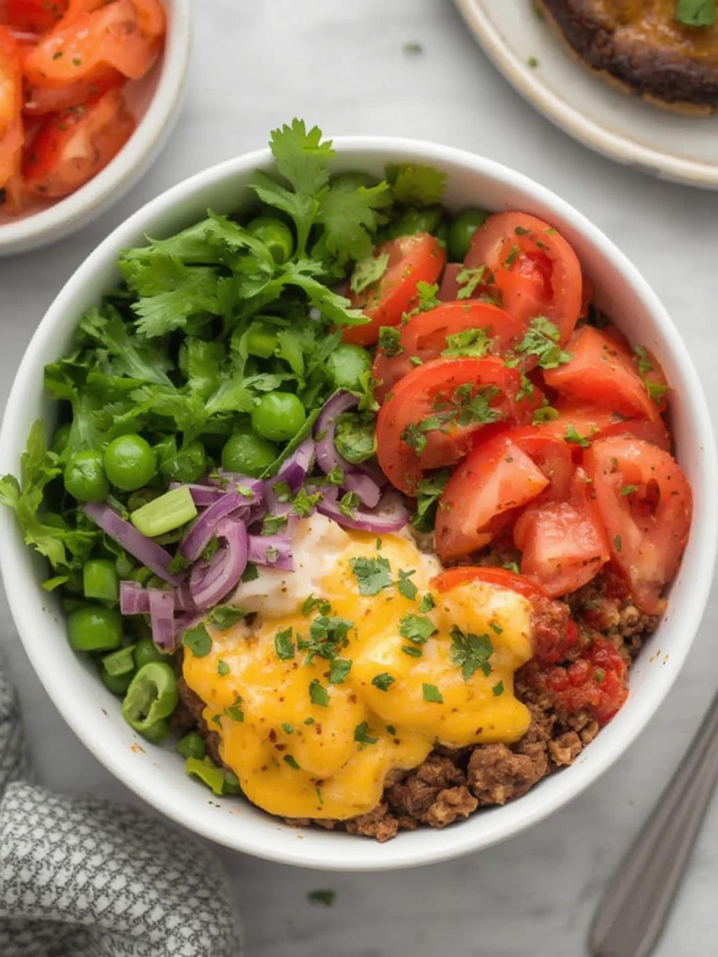 High-Protein Cheeseburger Bowls Recipe