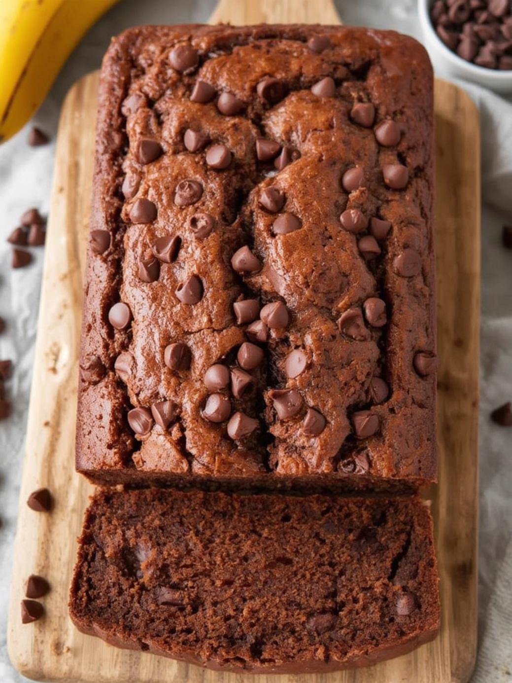 Moist Chocolate Chip Banana Bread Recipe
