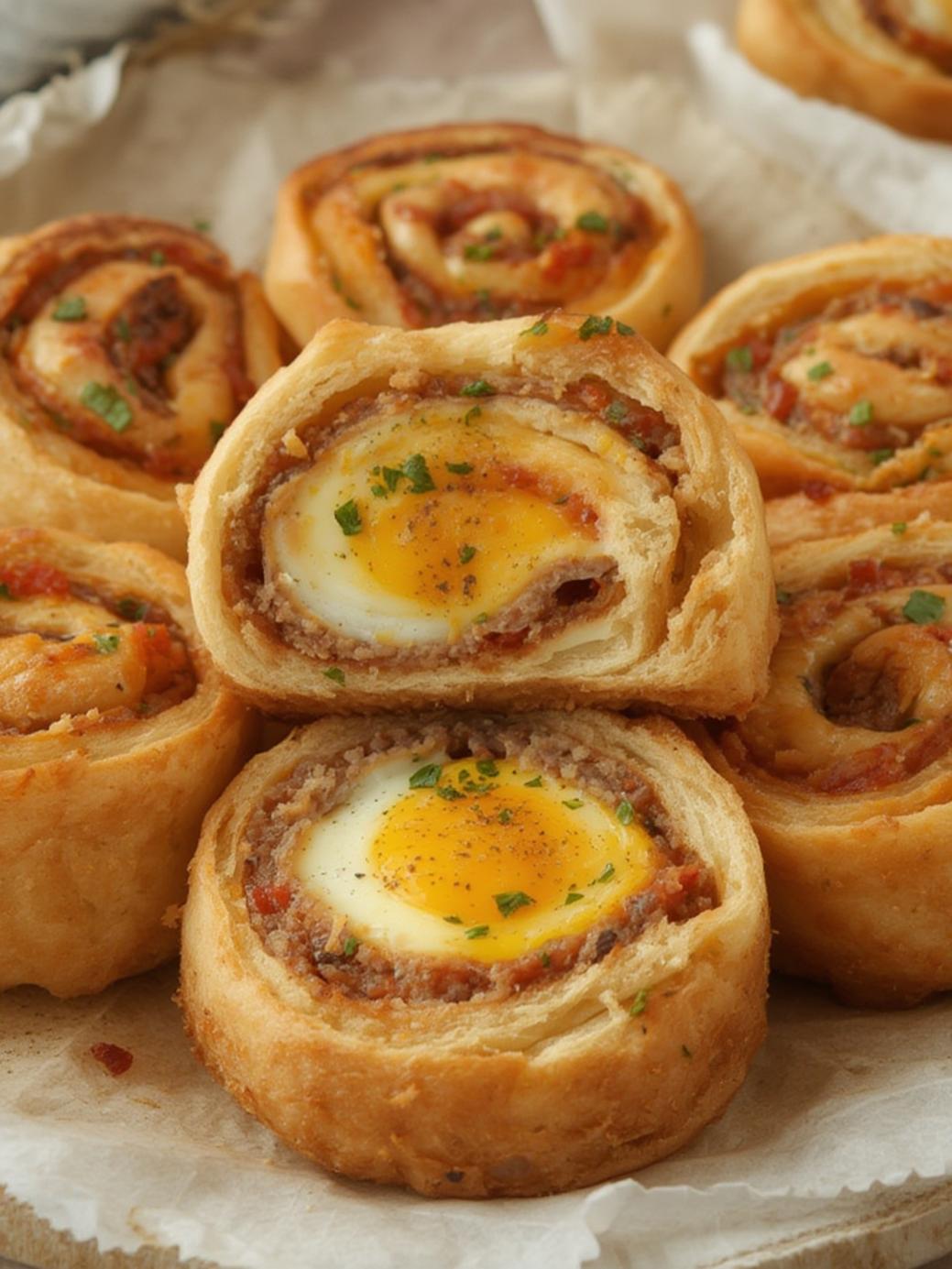 Sausage Egg Breakfast Rolls