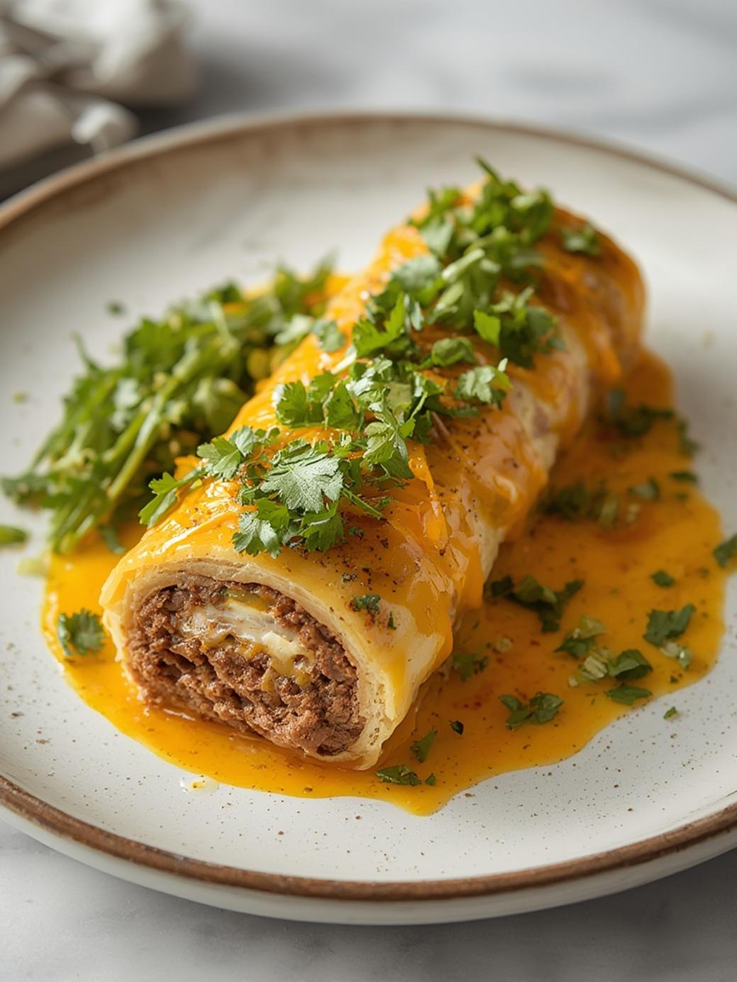 Ultimate Cheesy Ground Beef Roll