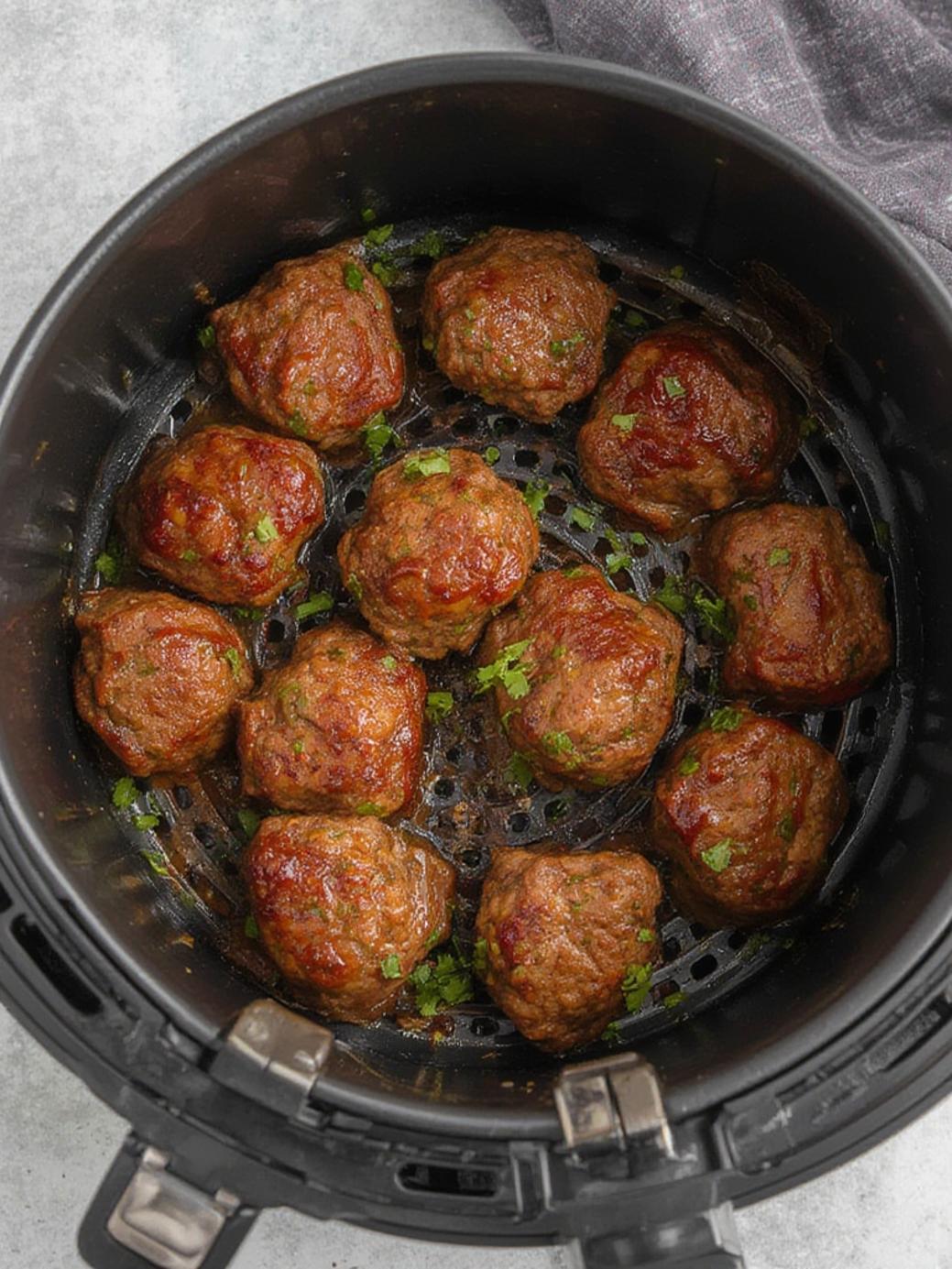 Air Fryer Ground Beef Meatballs