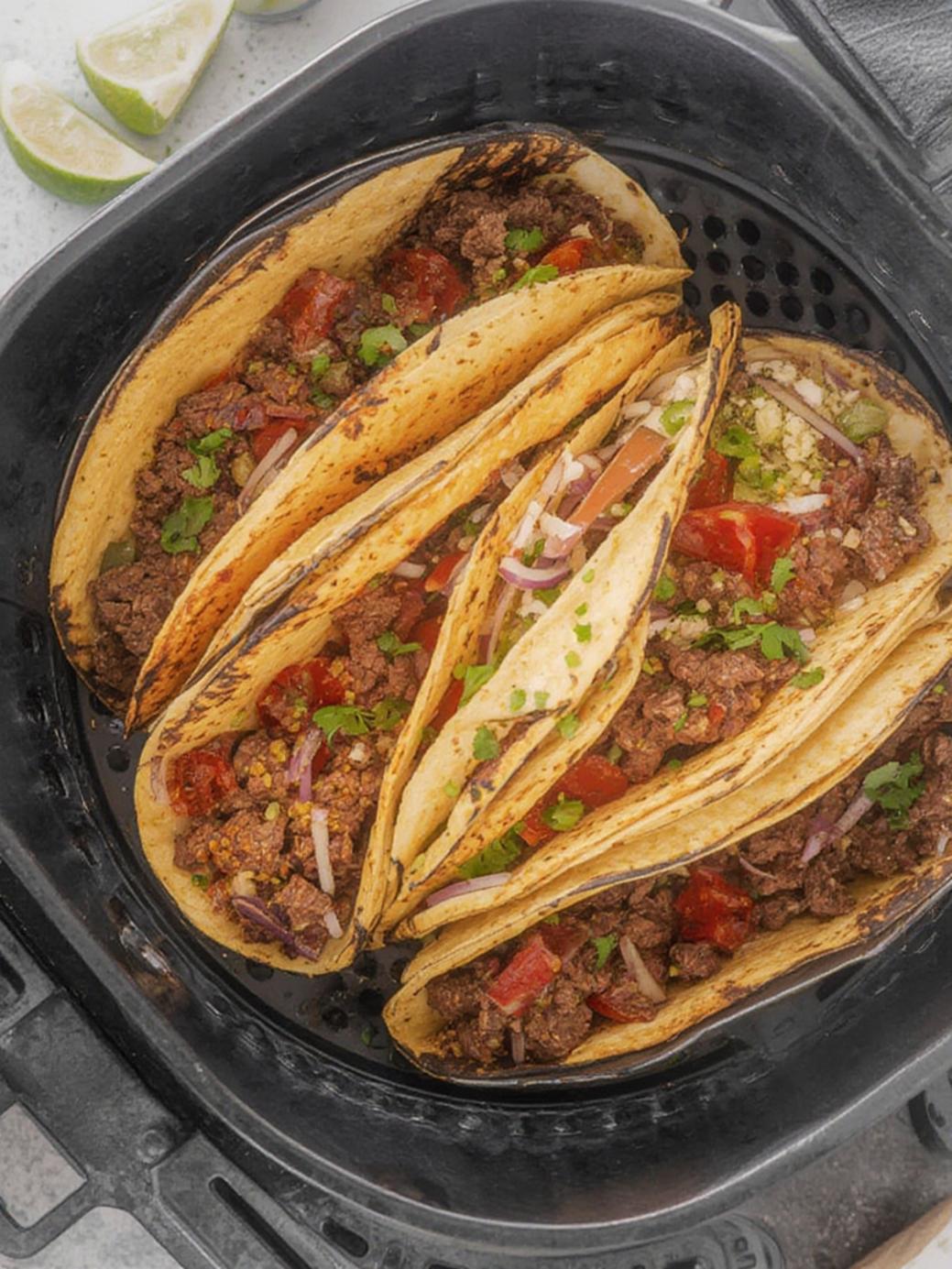 Air Fryer Ground Beef Tacos