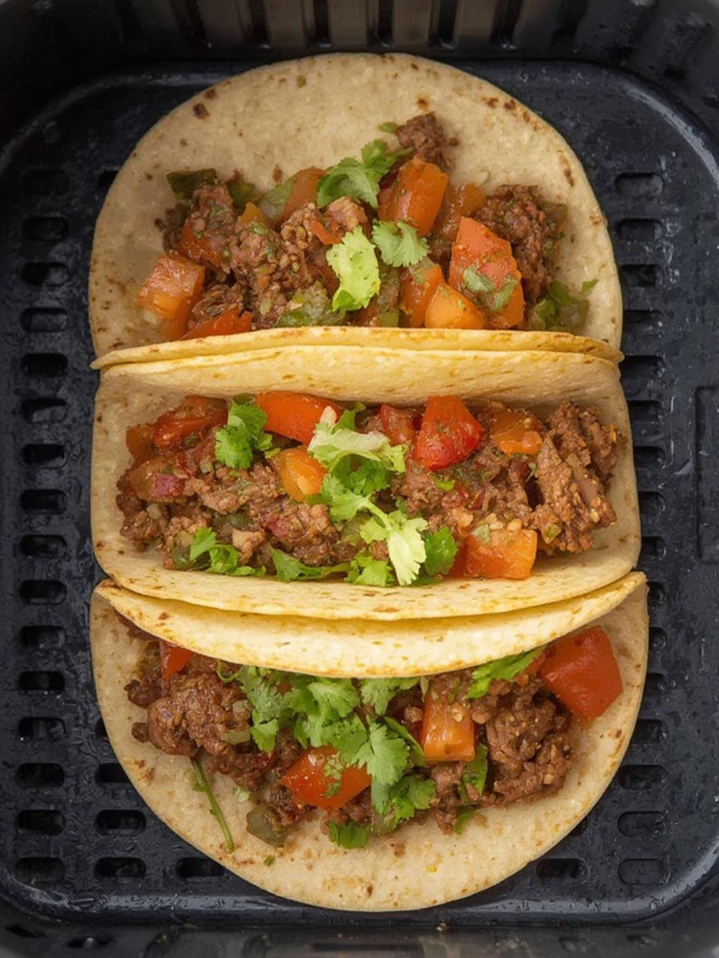 Air Fryer Ground Beef Tacos