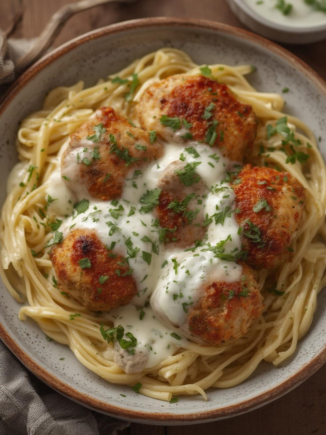 Chicken Kofta with Garlic Yogurt Sauce