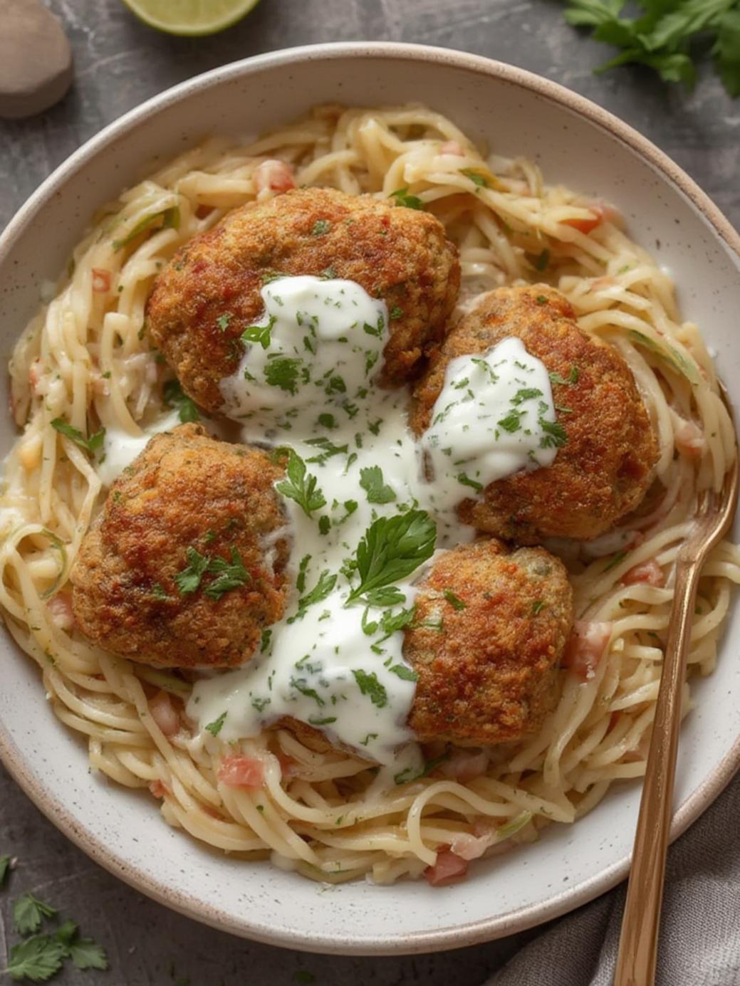Chicken Kofta with Garlic Yogurt Sauce