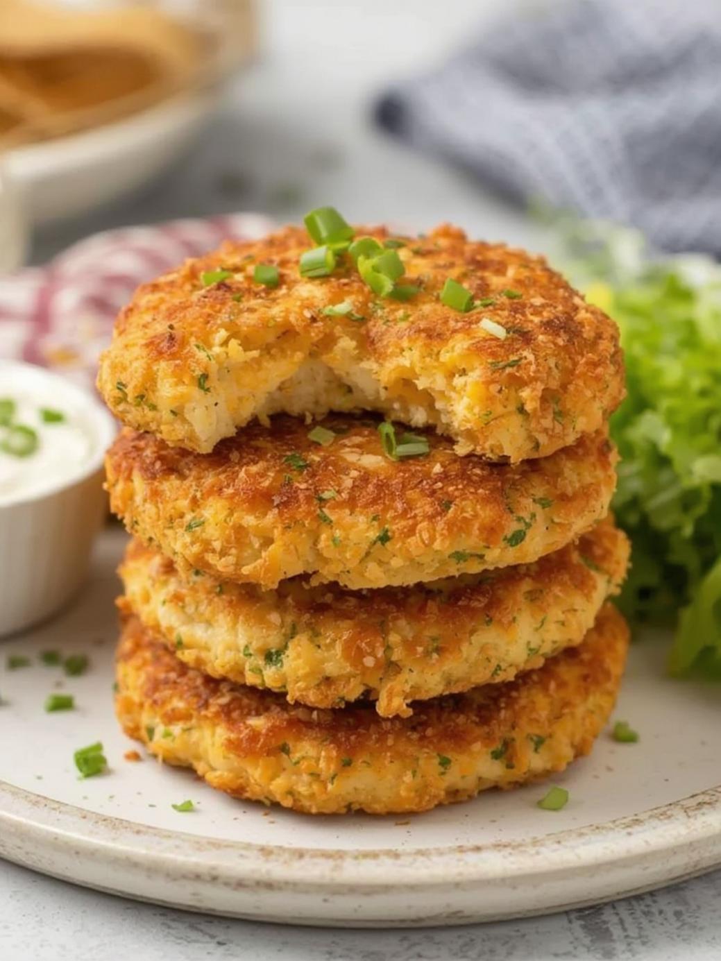 Crispy Cheesy Chicken Ranch Patties
