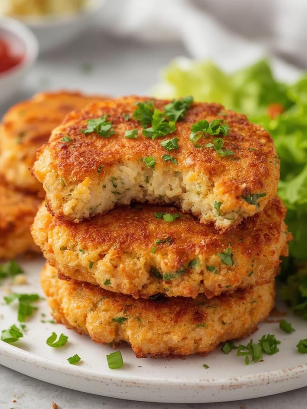 Crispy Cheesy Chicken Ranch Patties