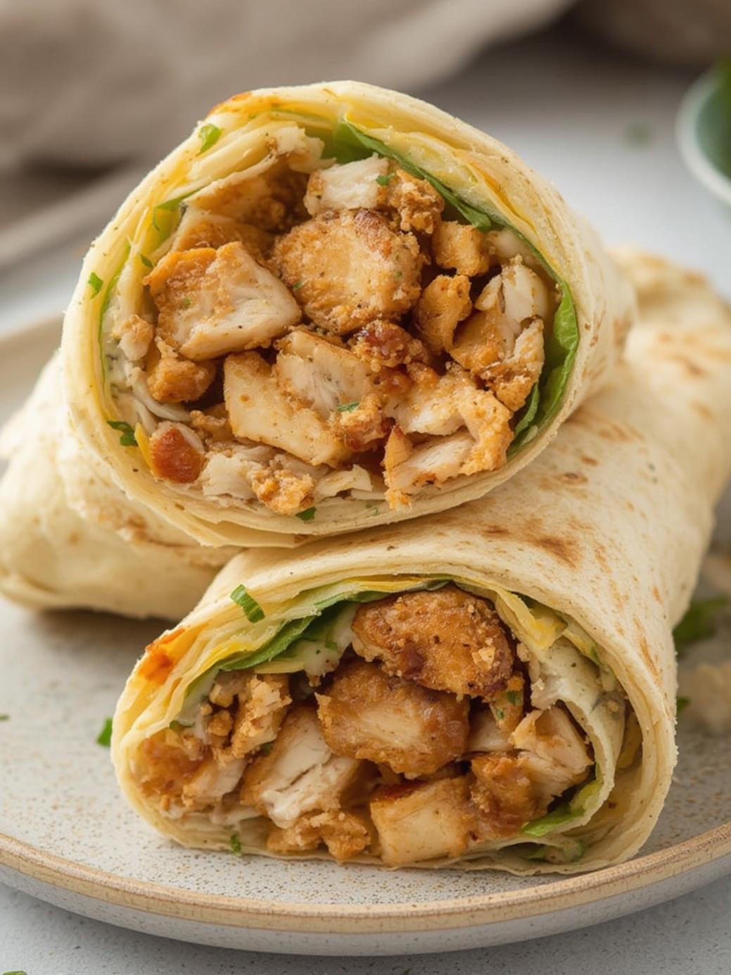 Easy Air Fryer Chicken Wraps