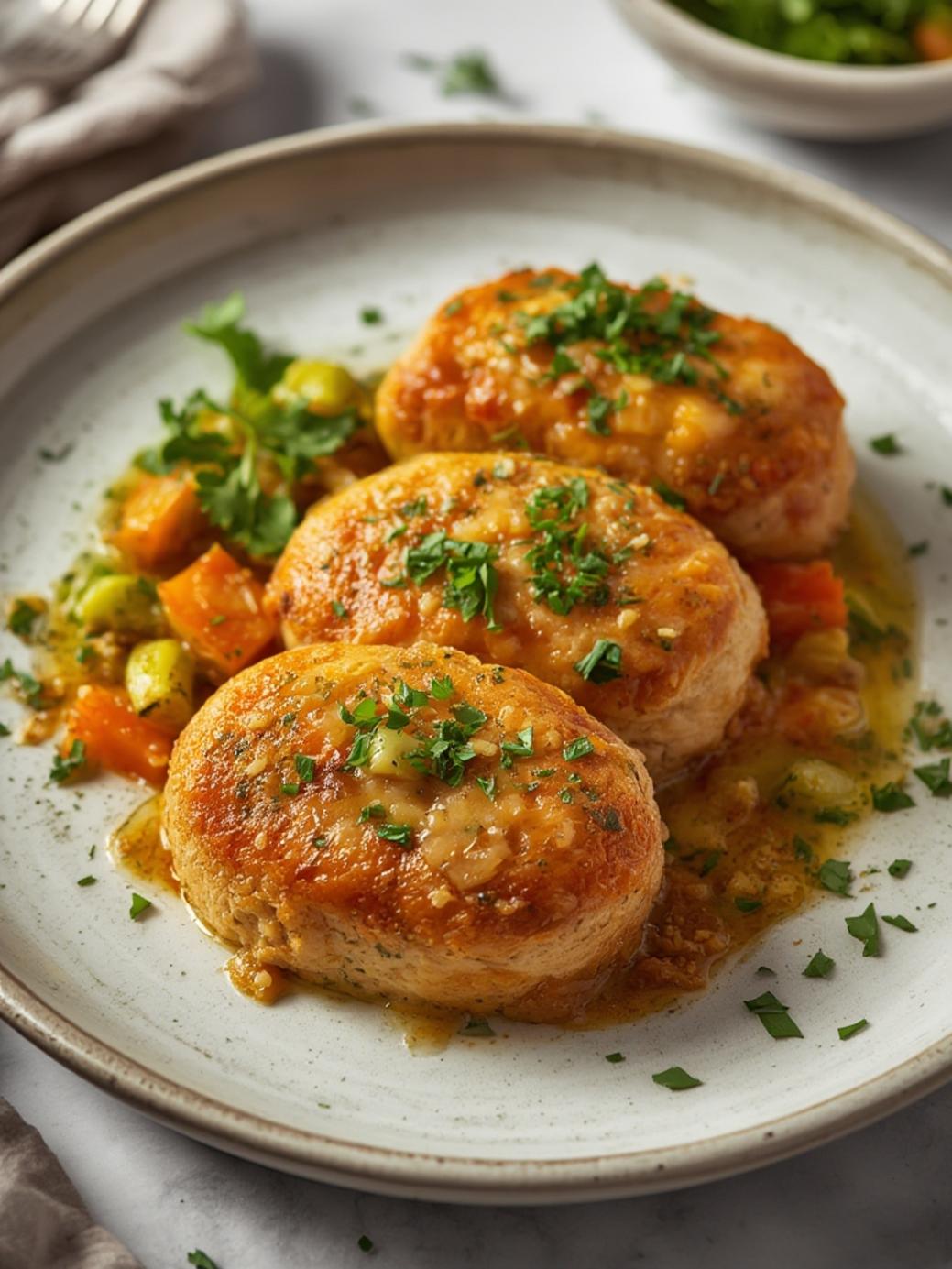Garlic Parmesan Chicken Meatloaves
