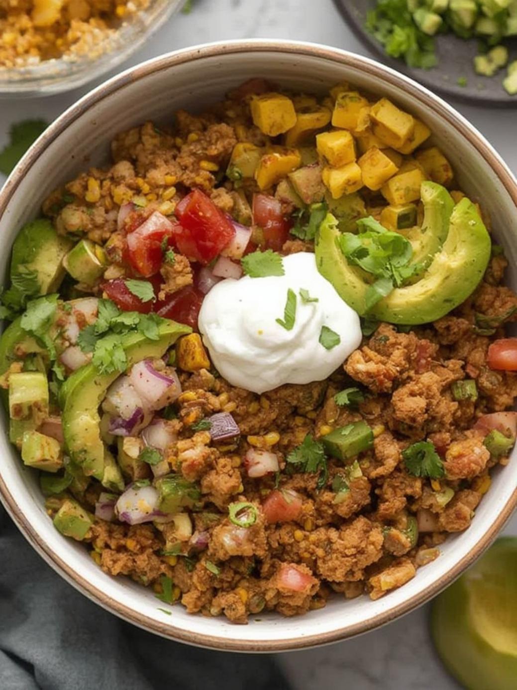 Ground Chicken Burrito Bowls Recipe