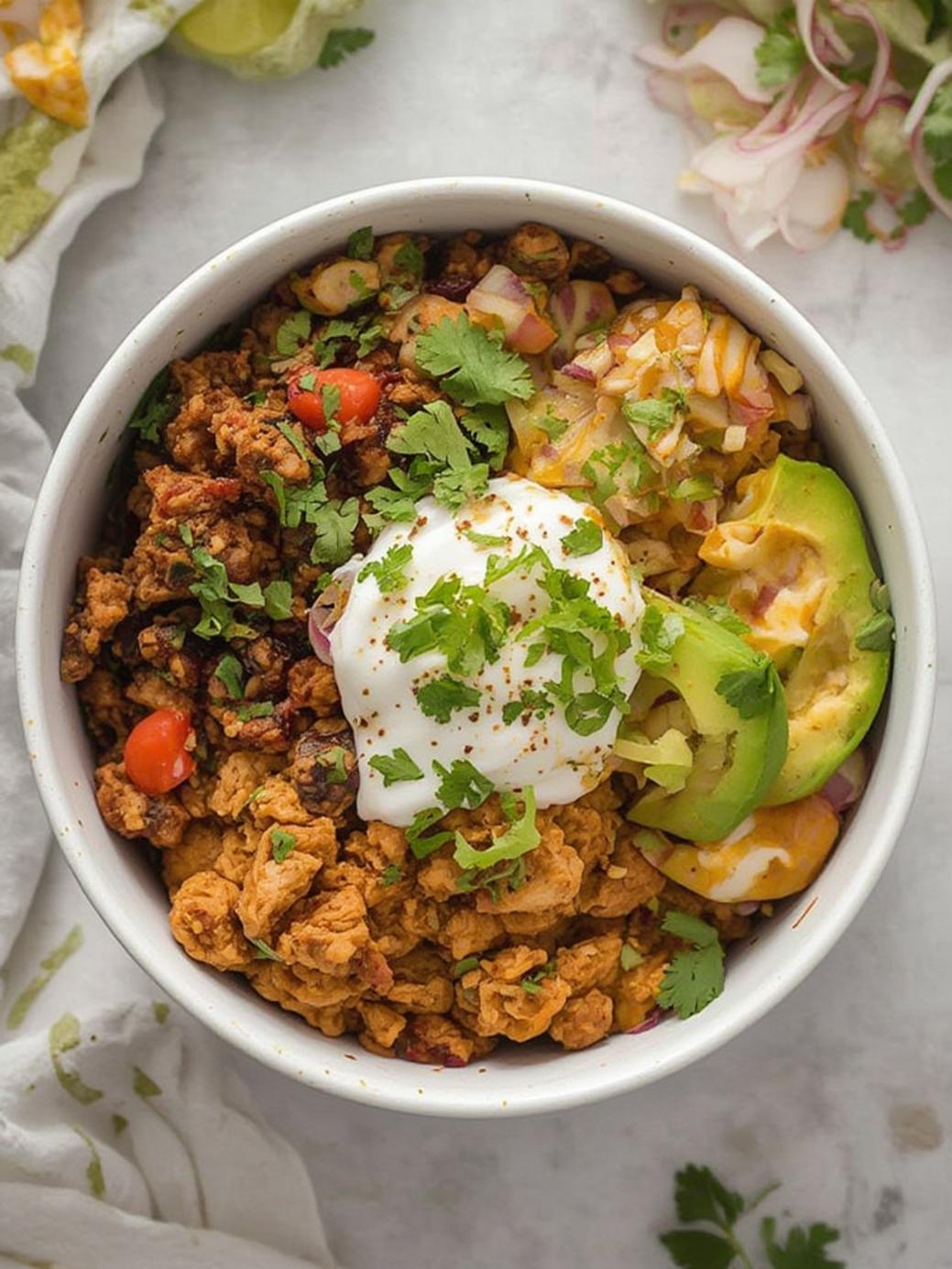 Ground Chicken Burrito Bowls Recipe
