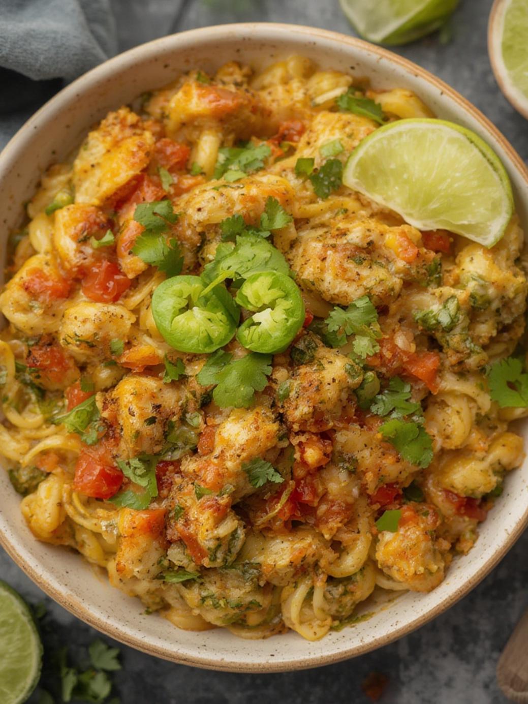 Healthy Salsa Verde Chicken Casserole