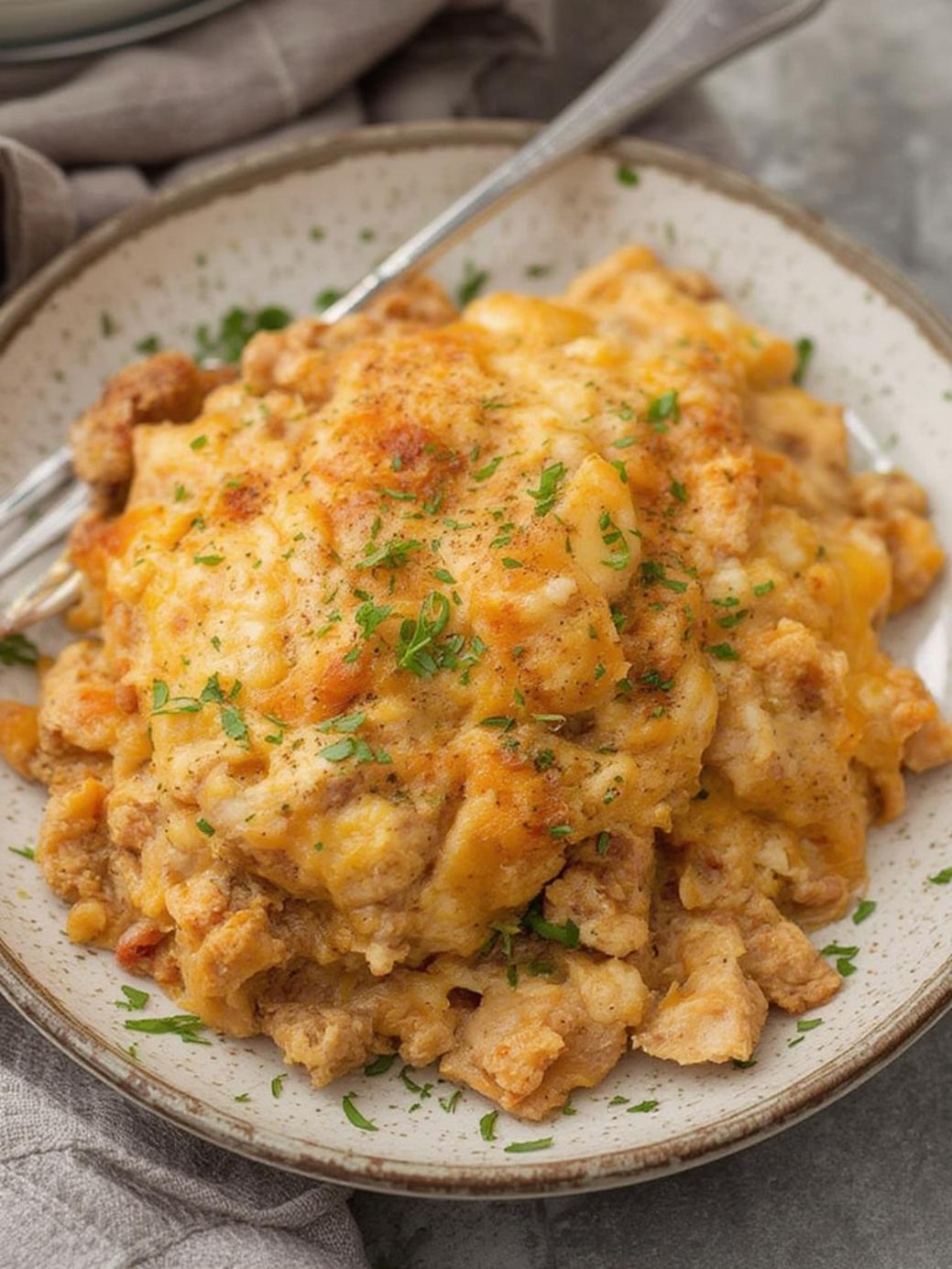 Keto Ground Chicken Casserole