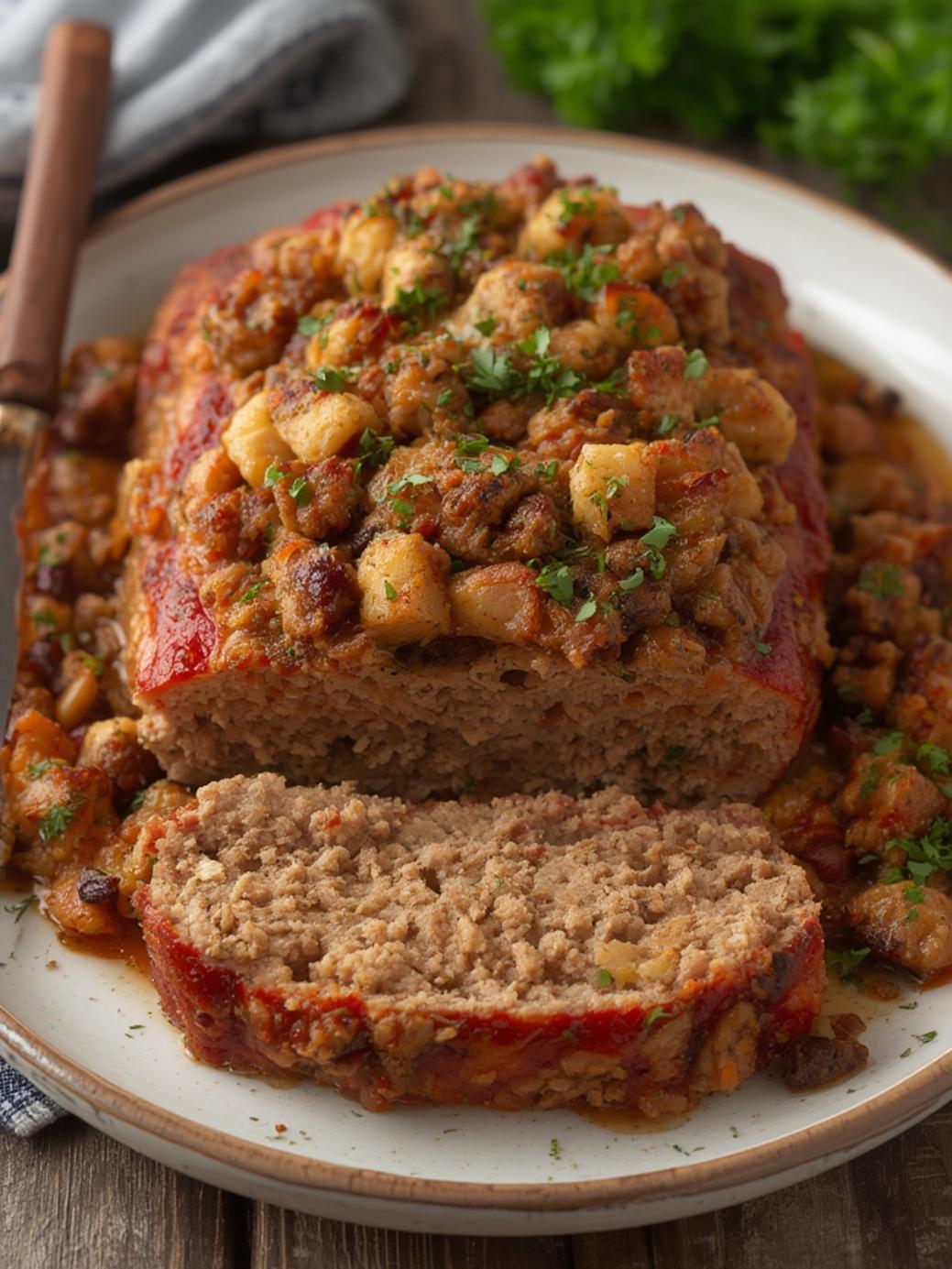 Meatloaf with Stovetop Stuffing