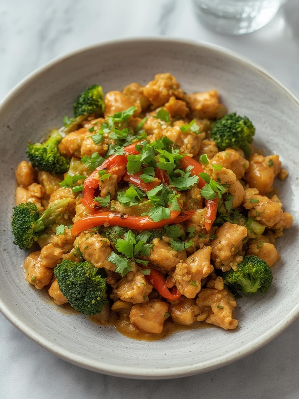 Quick Ground Chicken & Broccoli Stir Fry Meal