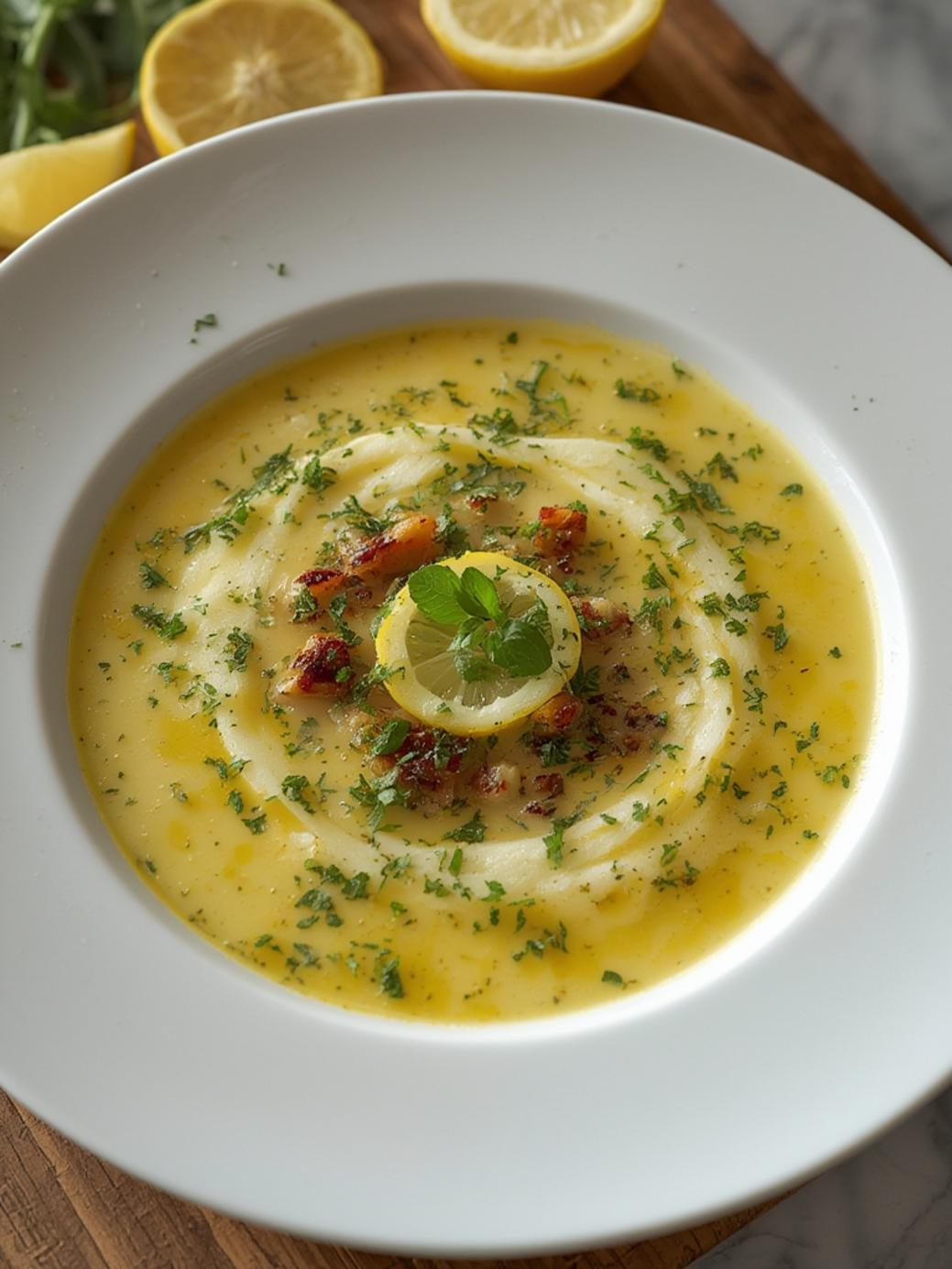 Sicilian Lemon Herb Soup