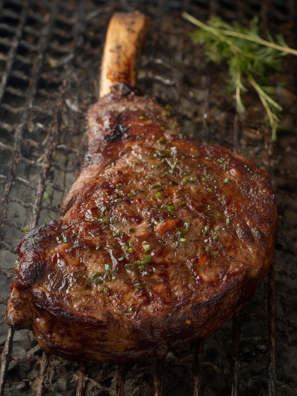 Traeger Smoked and Seared Tomahawk Steak