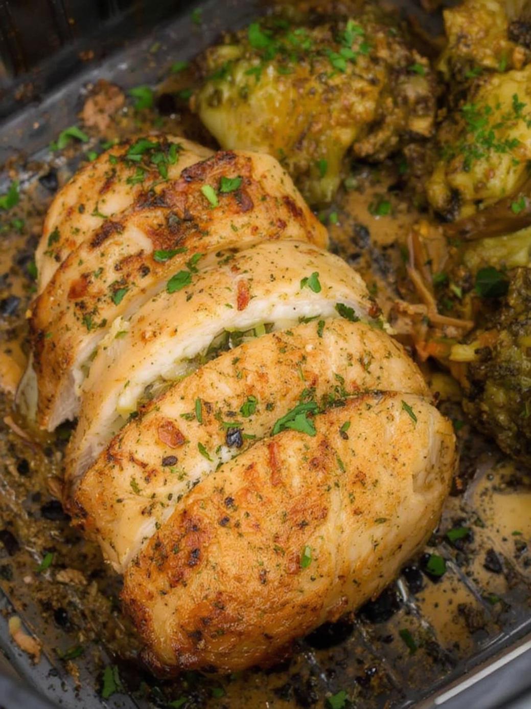 Air Fryer Stuffed Chicken Breast