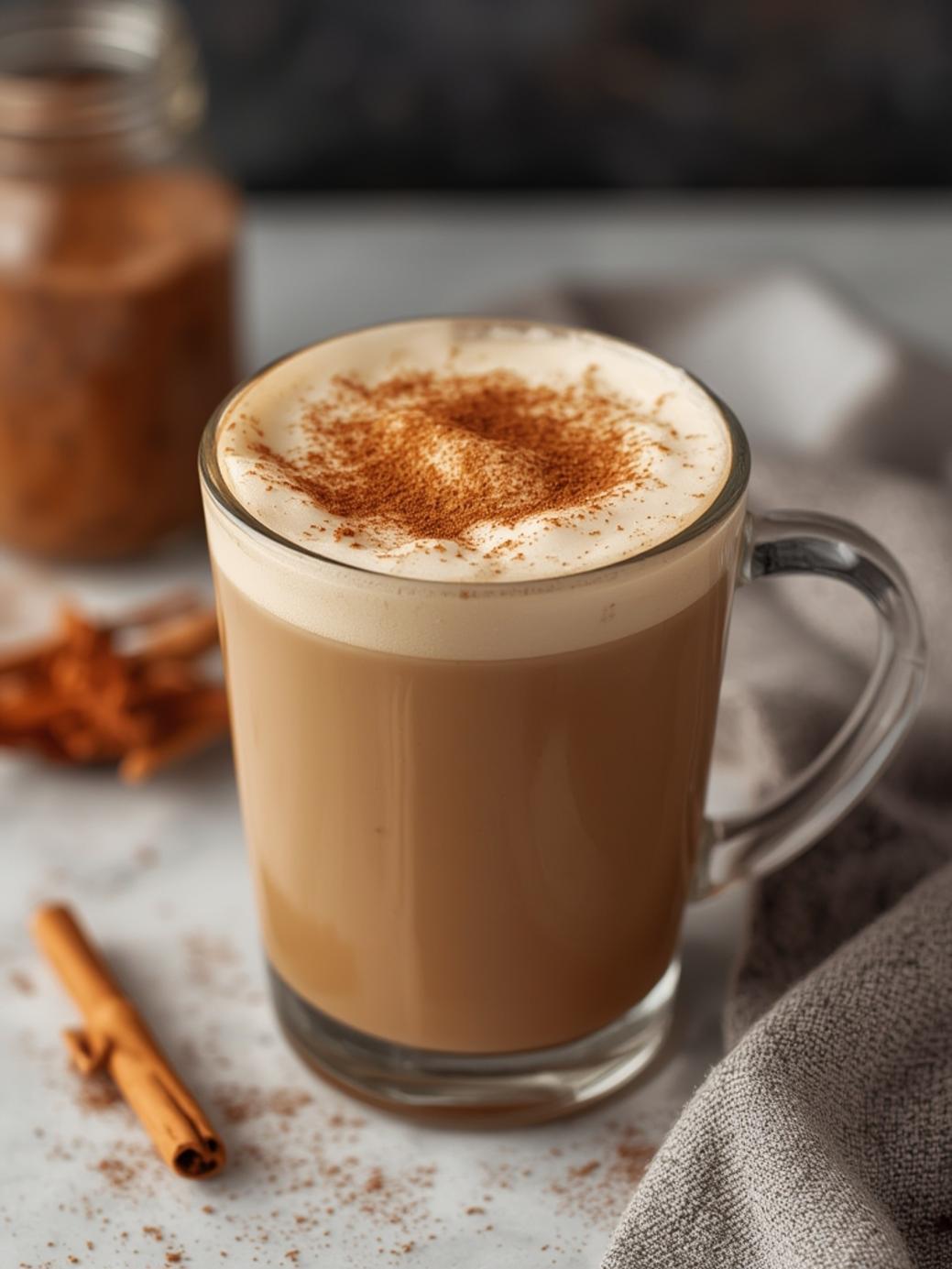 Brown Sugar Cinnamon Hojicha Latte