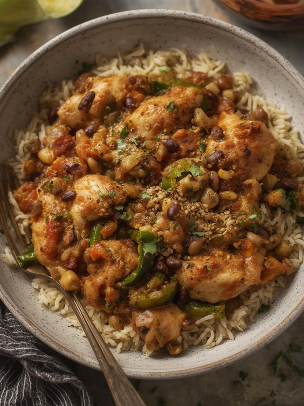 Chicken Poblano and Black Bean