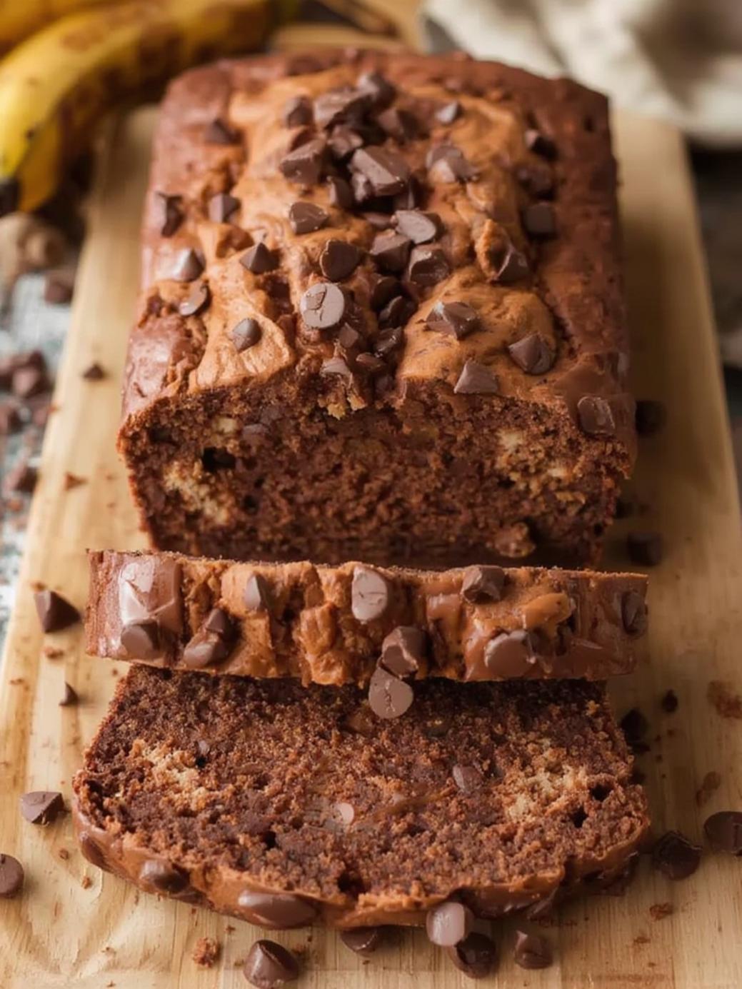 Chocolate Peanut Butter Banana Bread