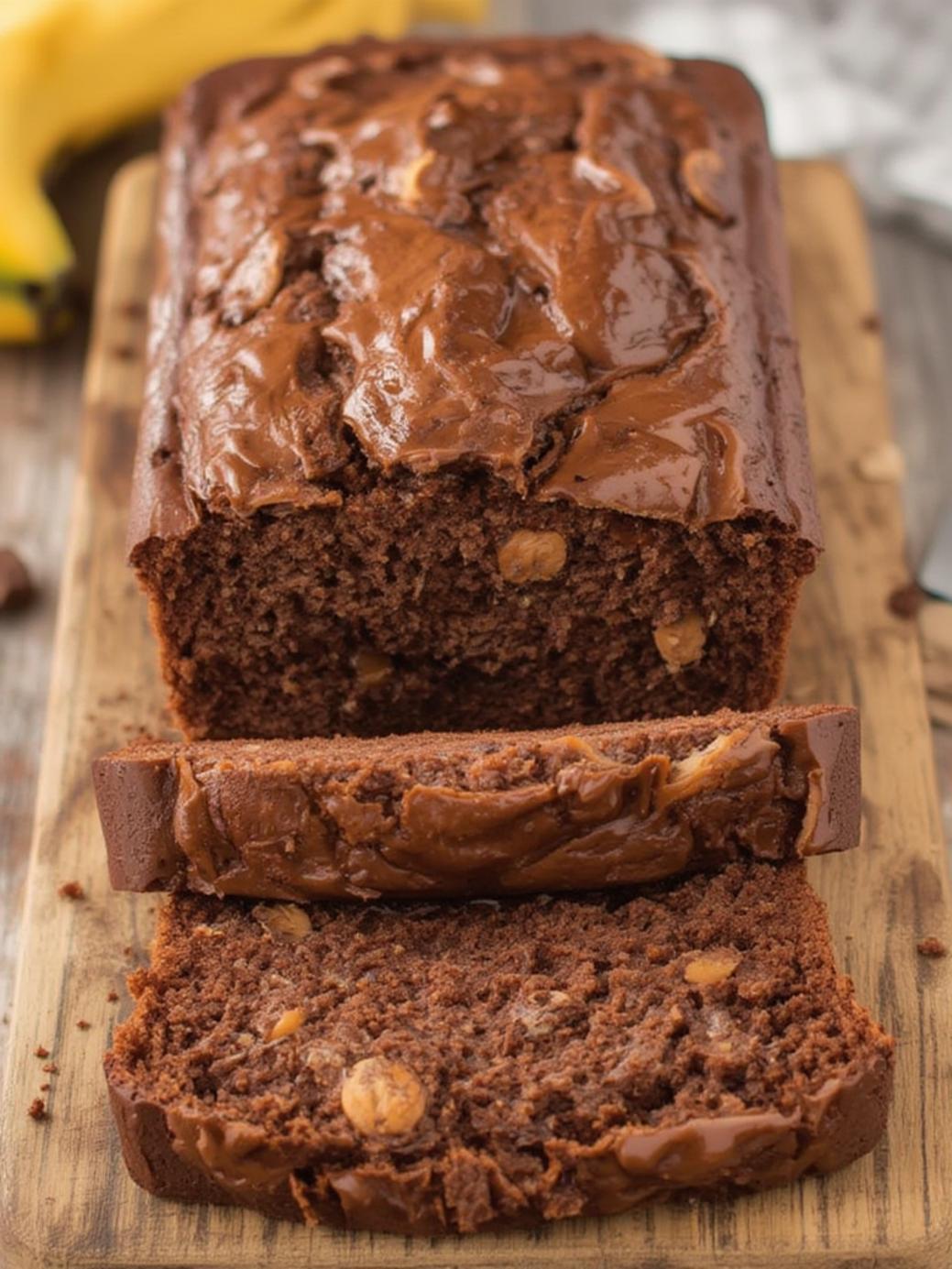 Chocolate Peanut Butter Banana Bread