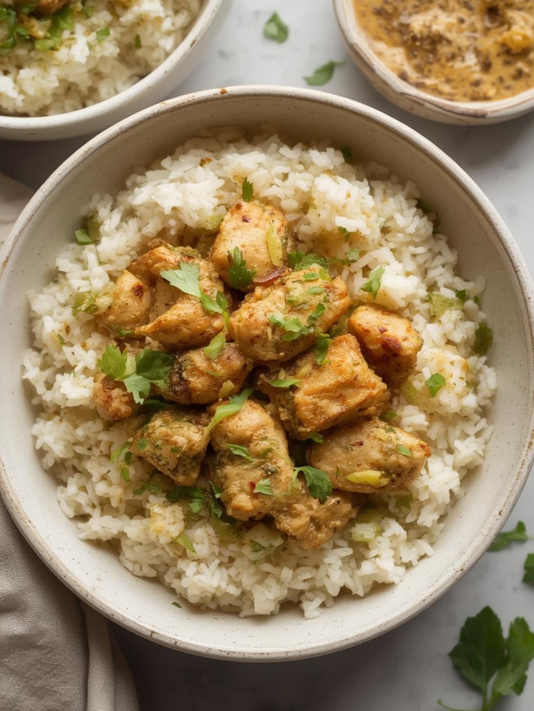 Coconut Basil Chicken & Rice