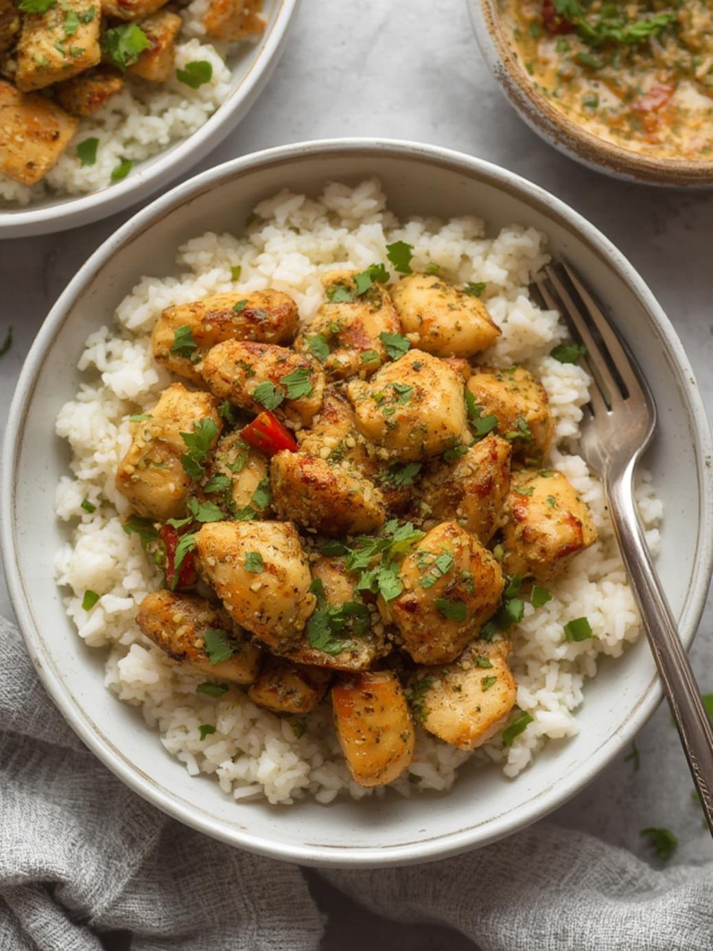 Coconut Basil Chicken & Rice