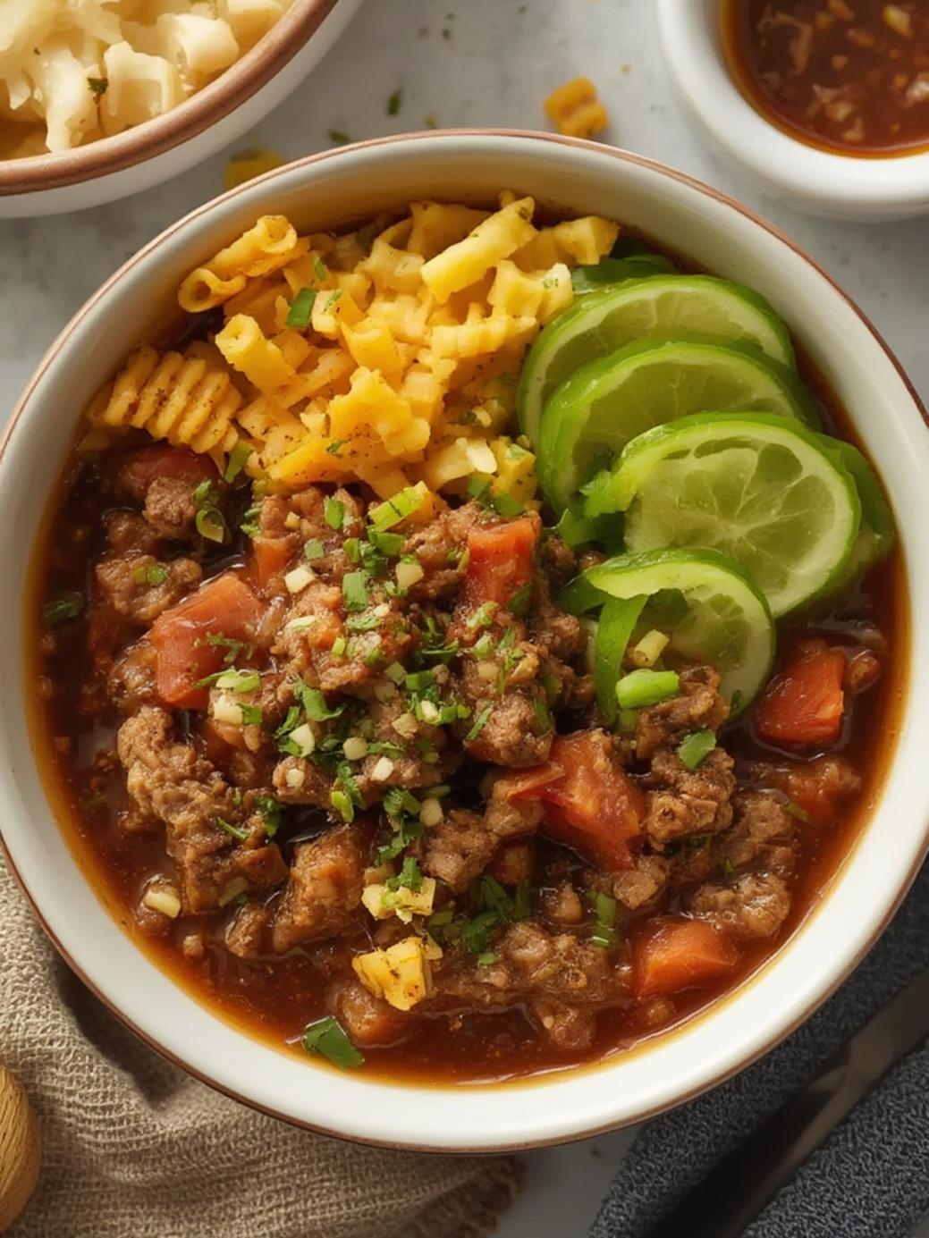 Ground Beef Hot Honey Bowl