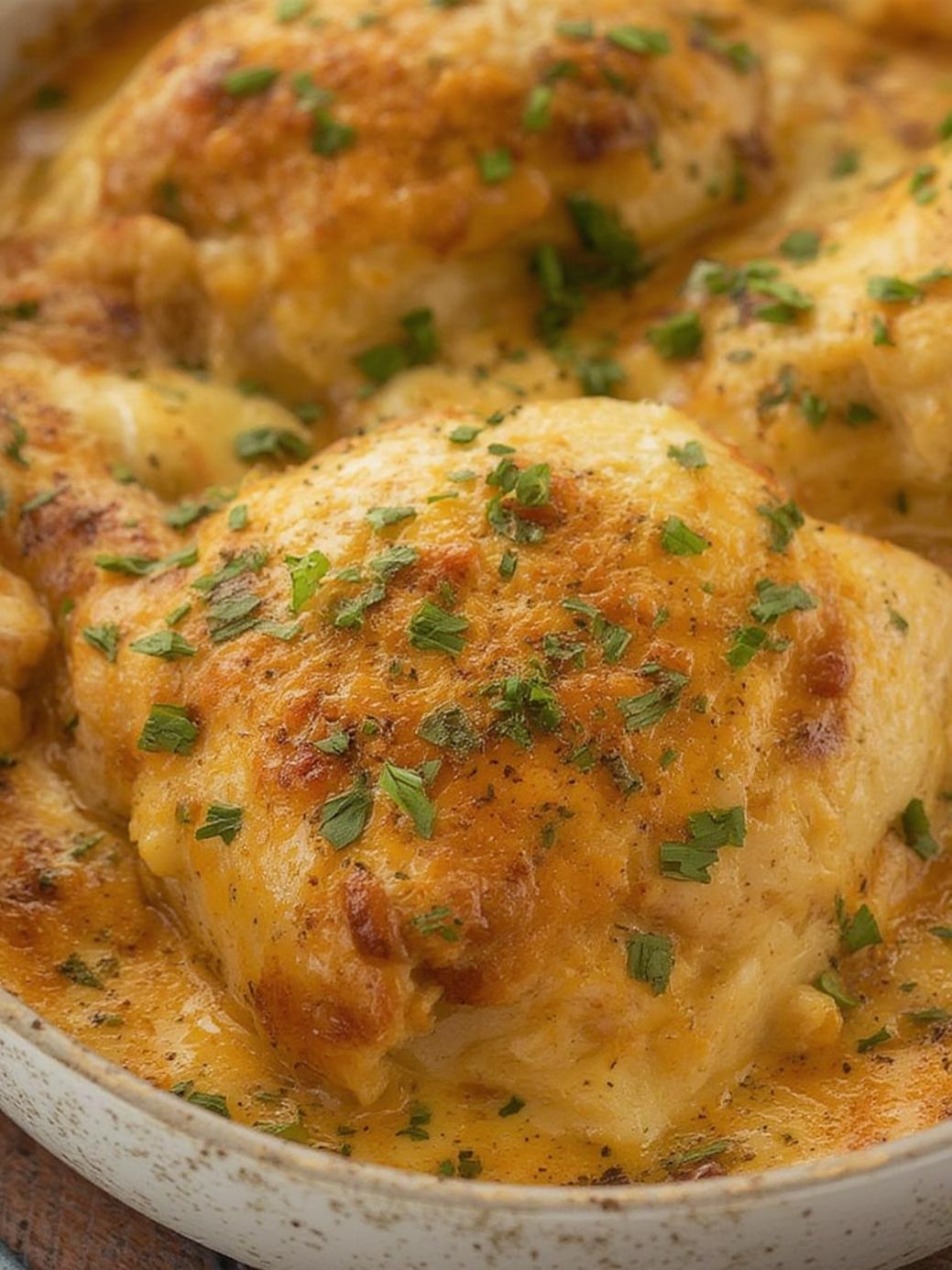 Keto Baked Cheesy Ranch Chicken Thighs