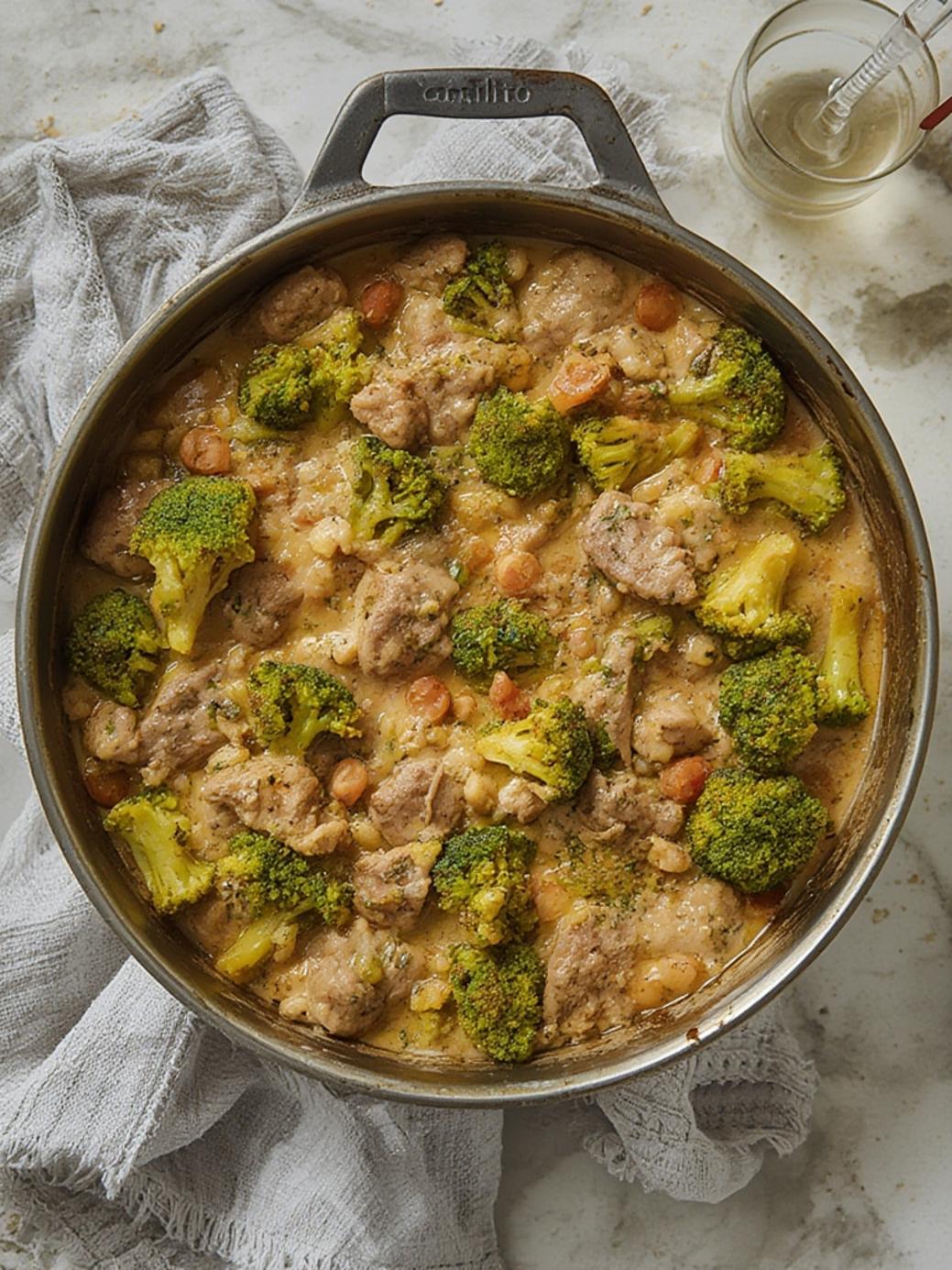 Keto Hamburger Broccoli Skillet