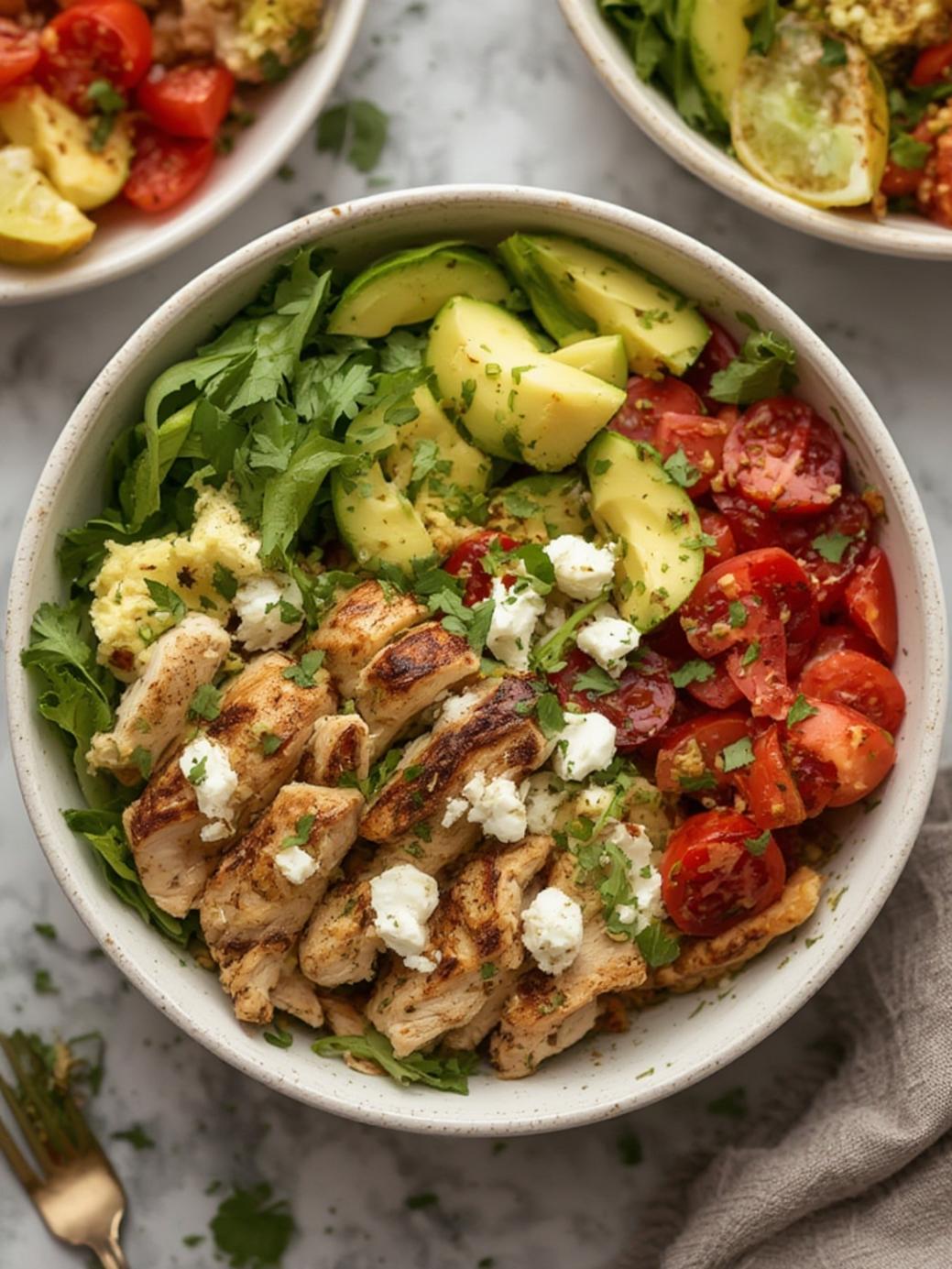 Low-Carb Greek Chicken Bowls
