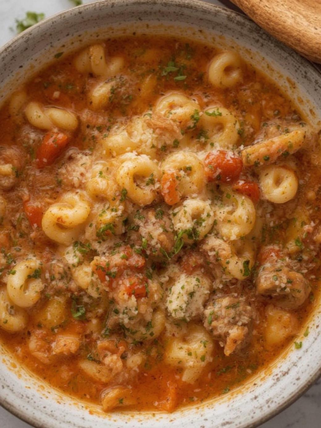 Parmesan Italian Sausage Ditalini Soup