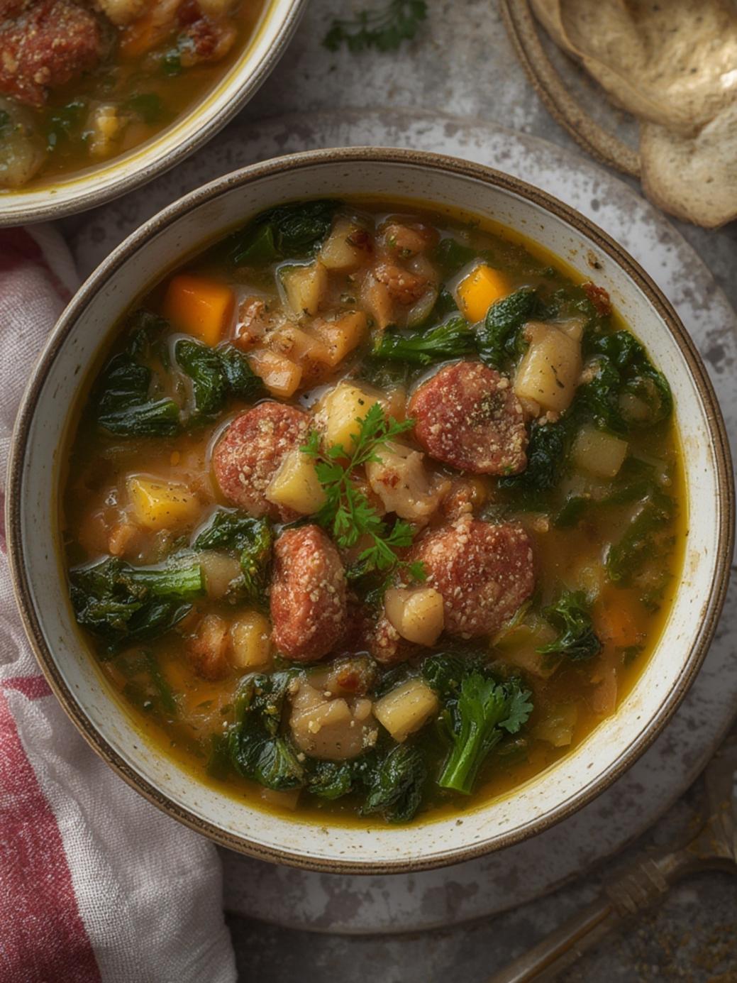 Sausage and Kale Soup Delight