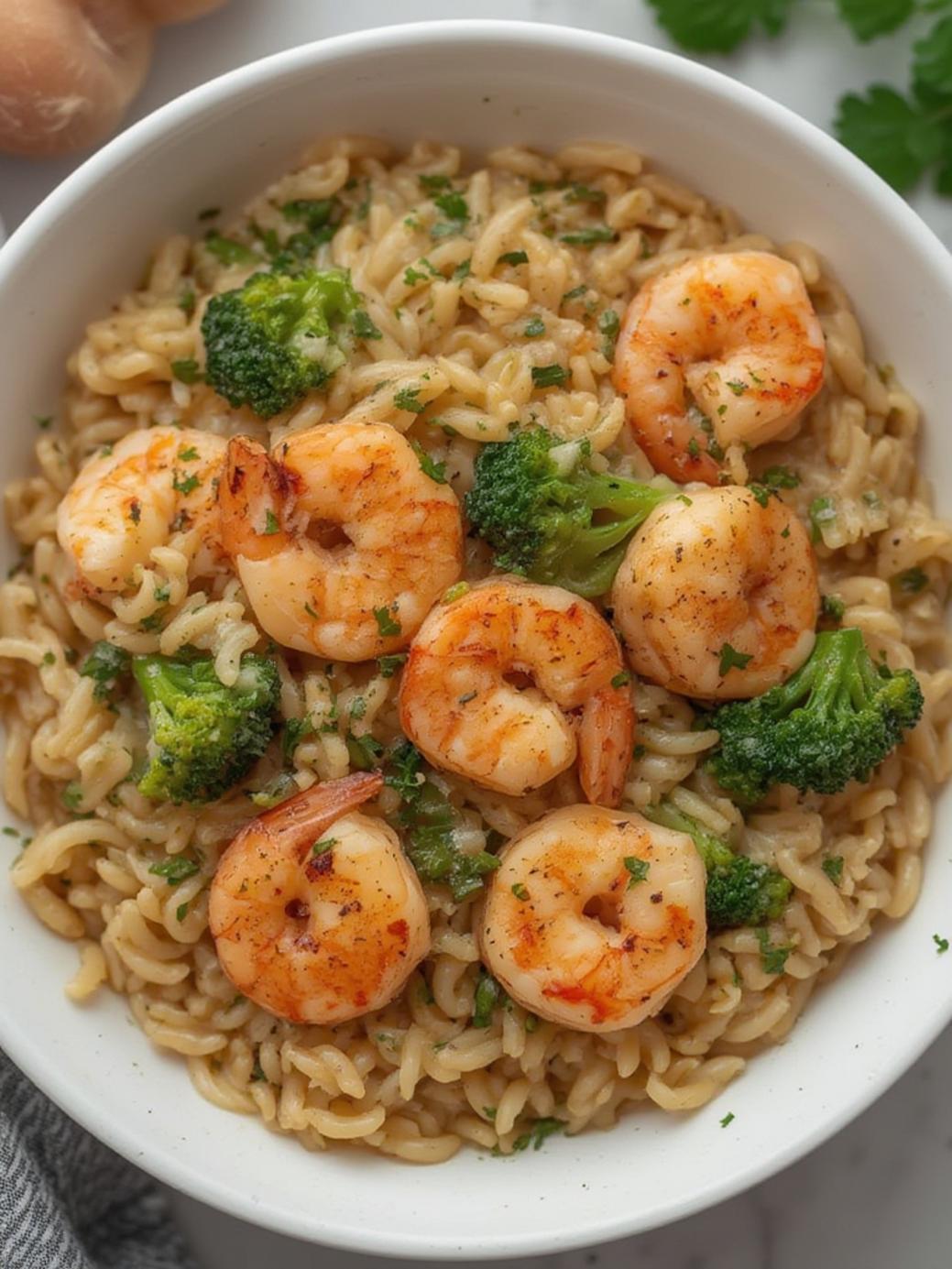 Shrimp Scampi Broccoli Orzo