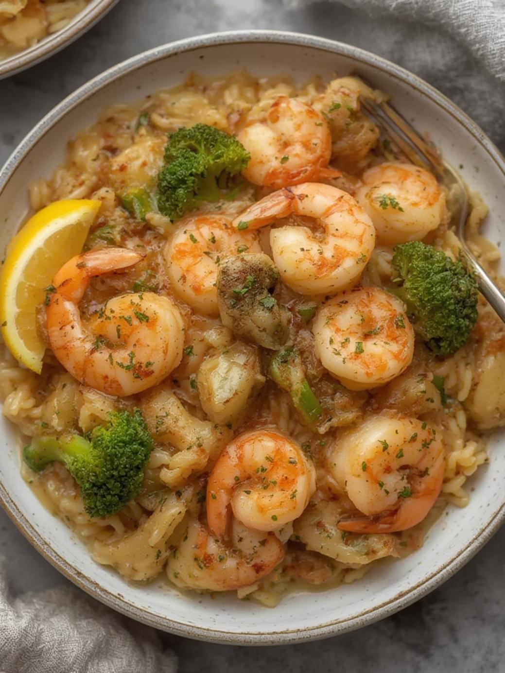Shrimp Scampi Broccoli Orzo