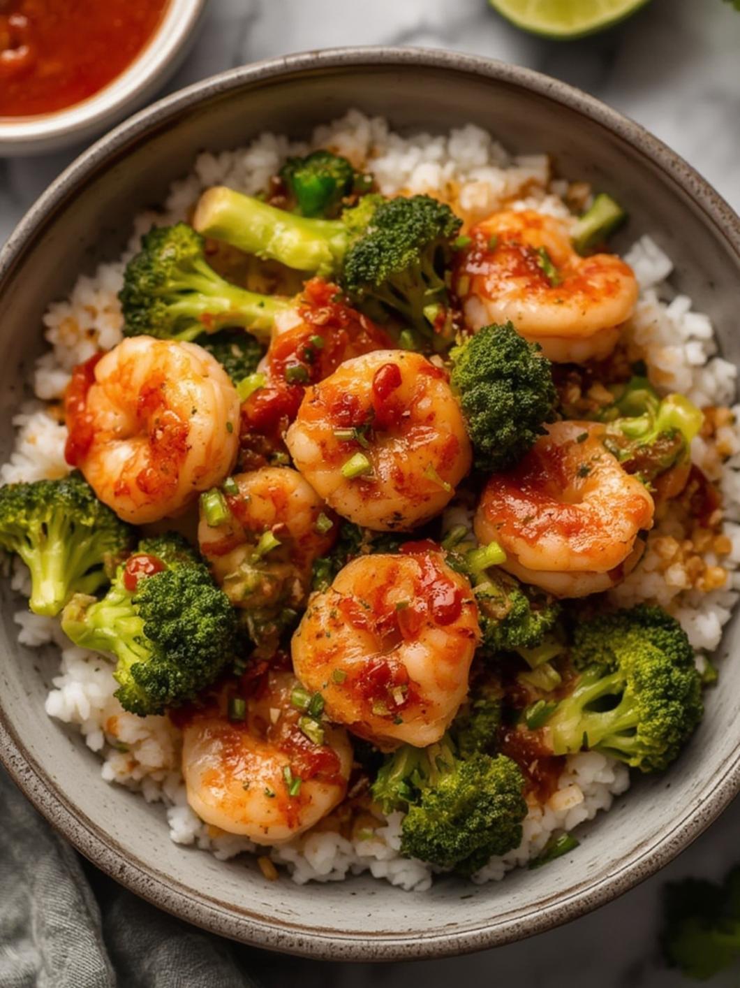 Sriracha Shrimp Broccoli