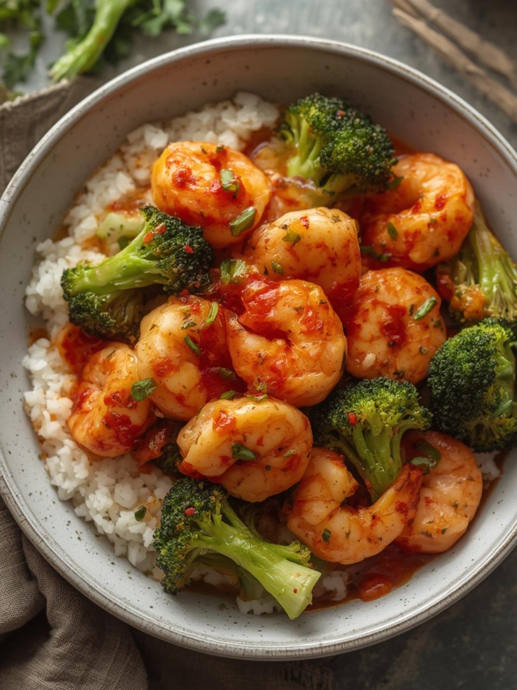 Sriracha Shrimp Broccoli