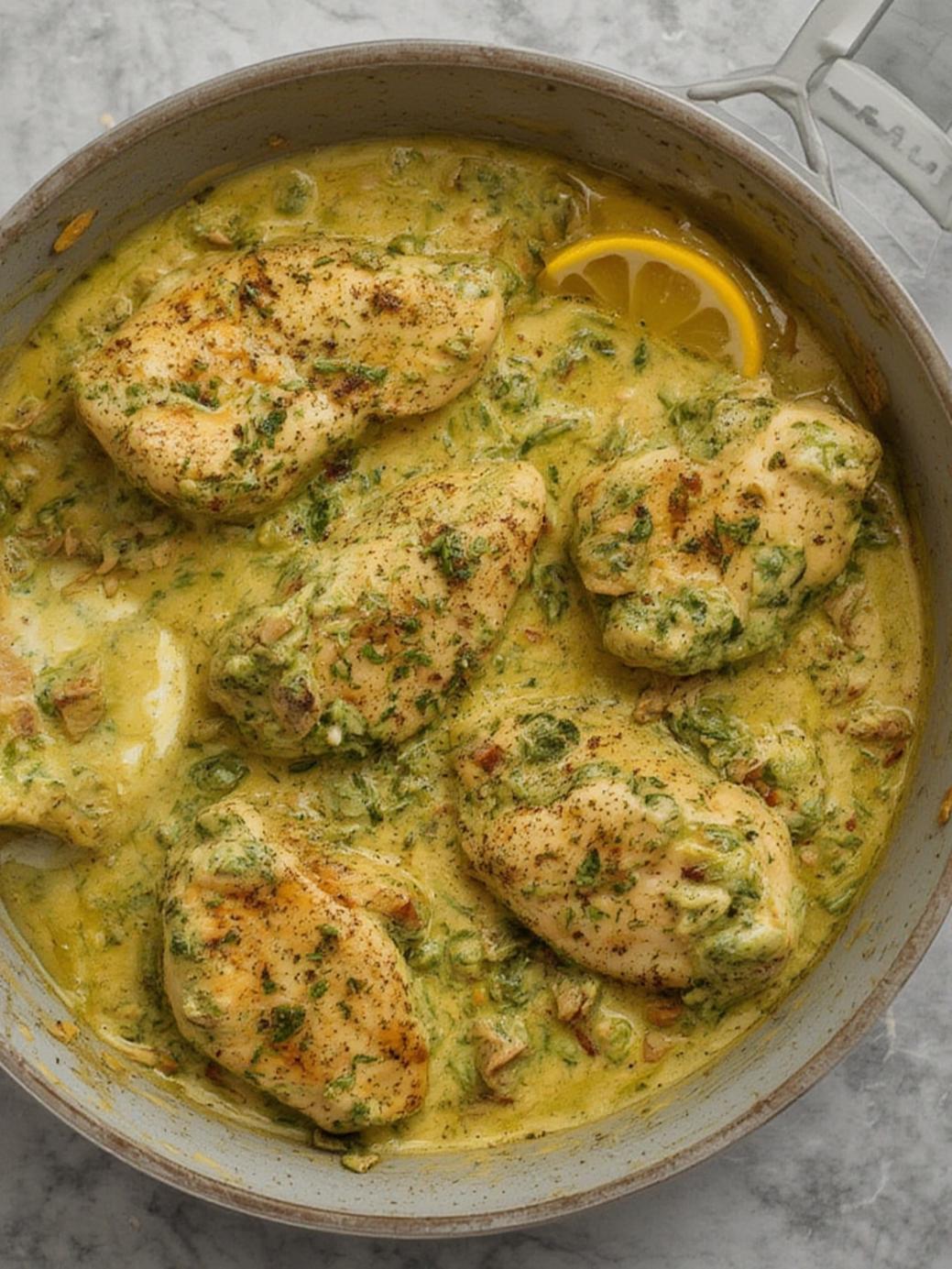 creamy keto pesto chicken