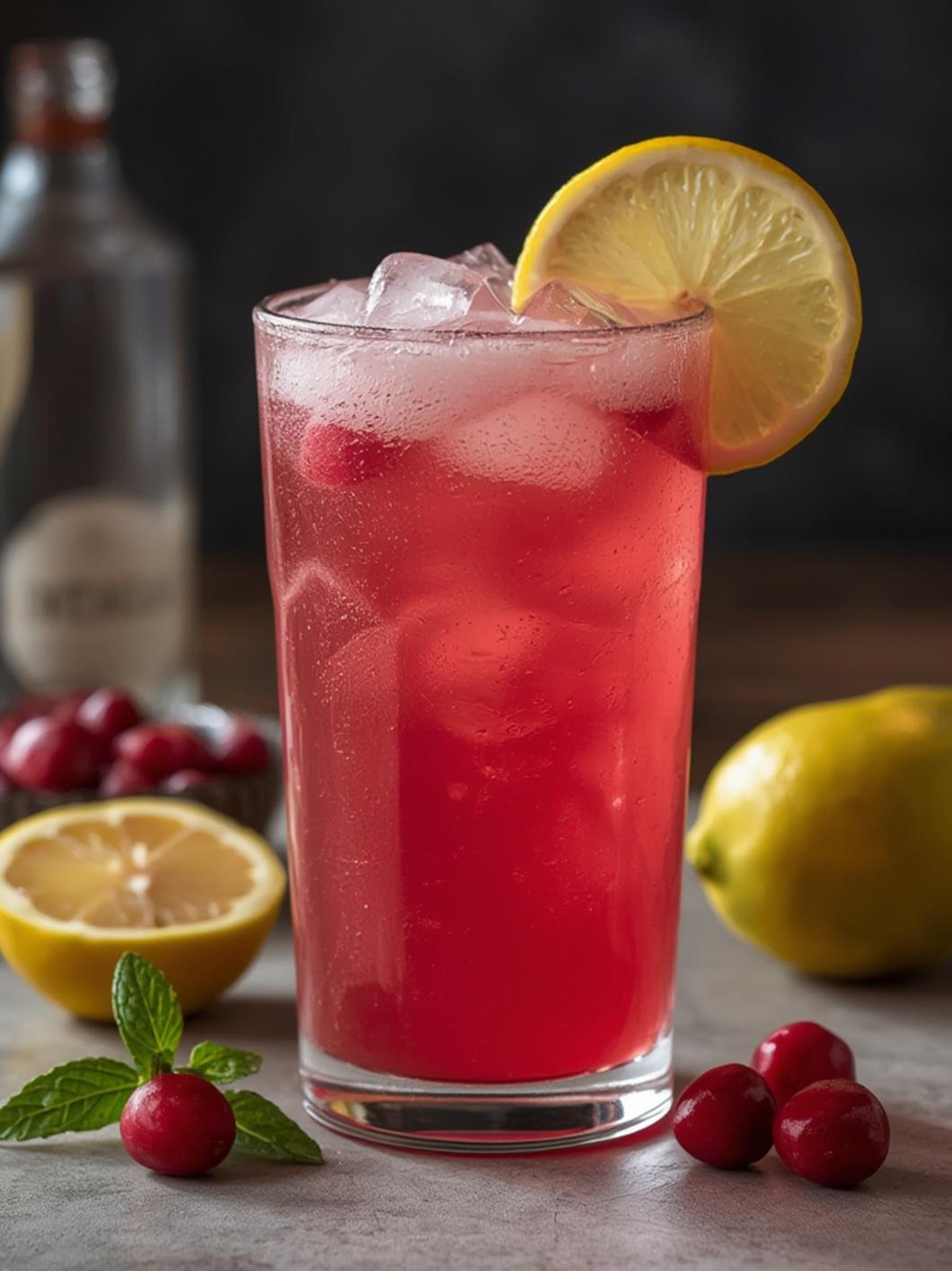 Cranberry Guava Fizzy Lemonade