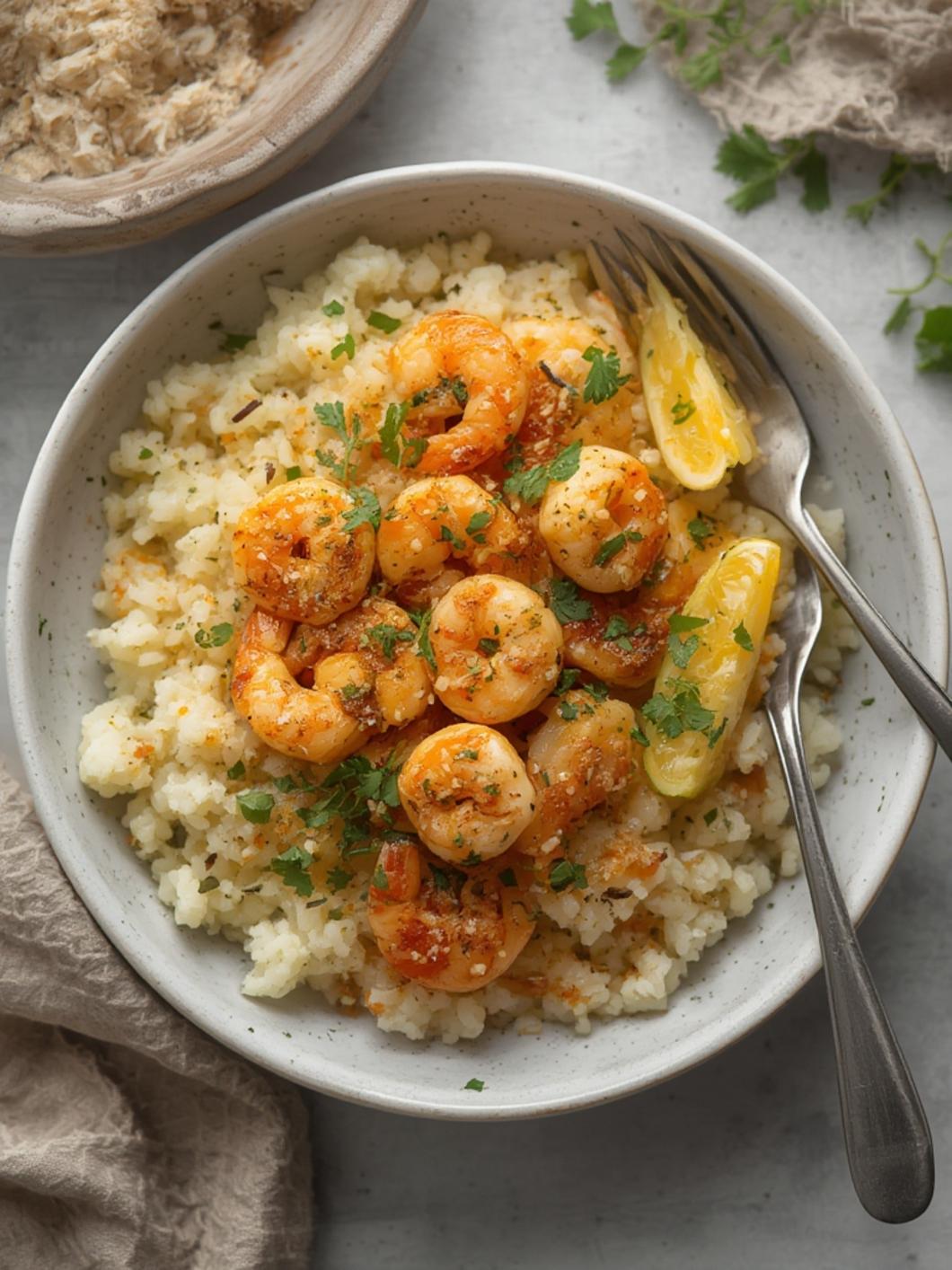 Low Carb Cauli-Rice & Shrimp